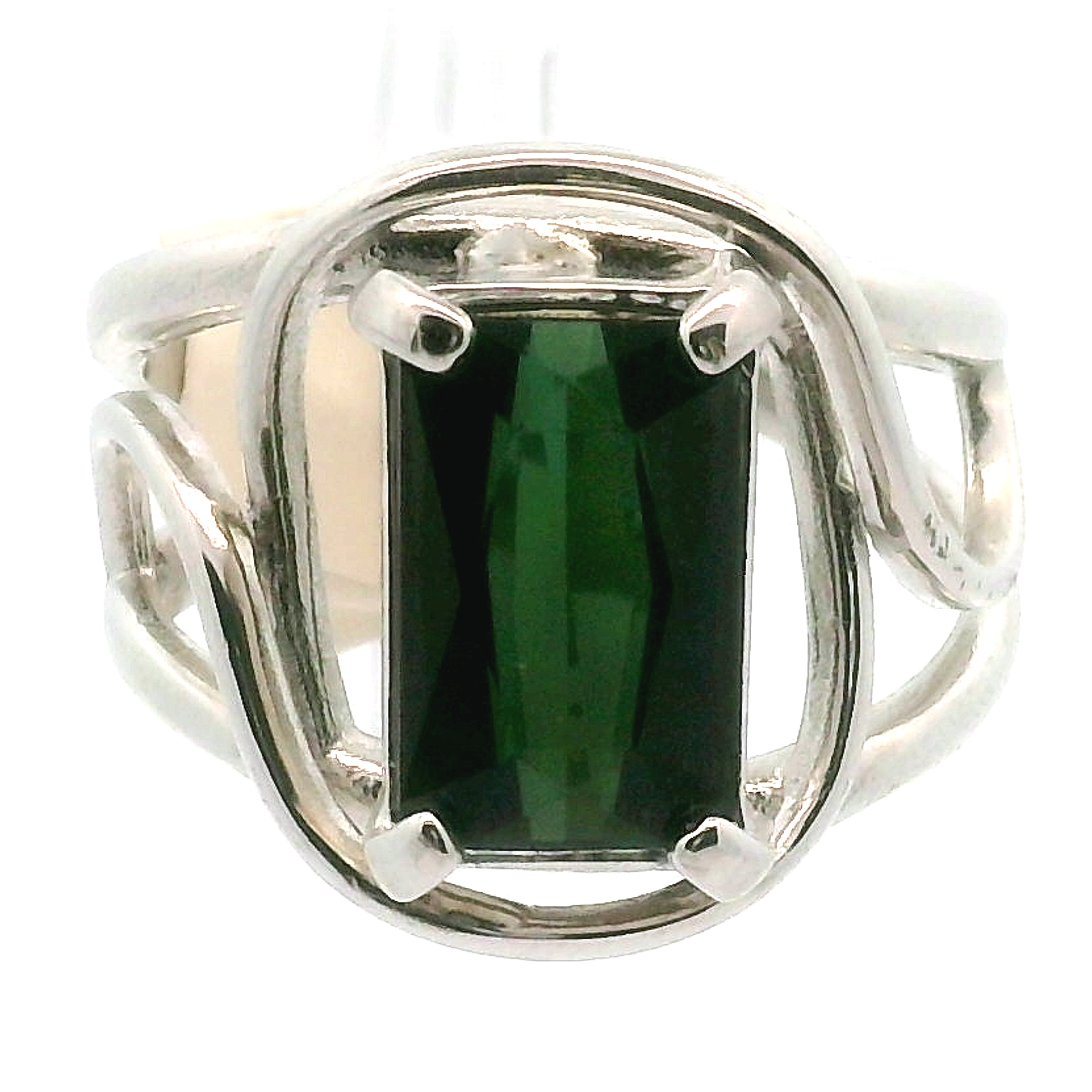 Blue Green Tourmaline Adjustable Finger Cuff Ring for Healing, Joy and Love