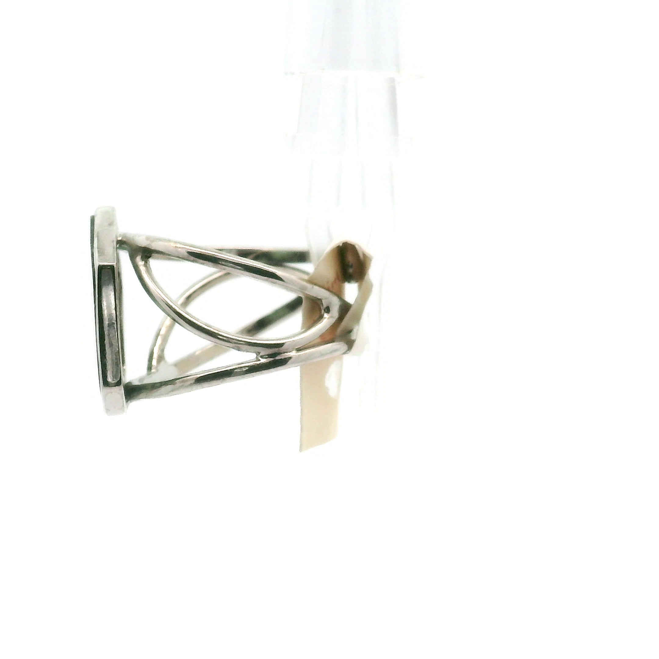 Trapiche Tourmaline Cuff Ring Adjustable Ring .925 Silver for Awareness, Communication and Meditation
