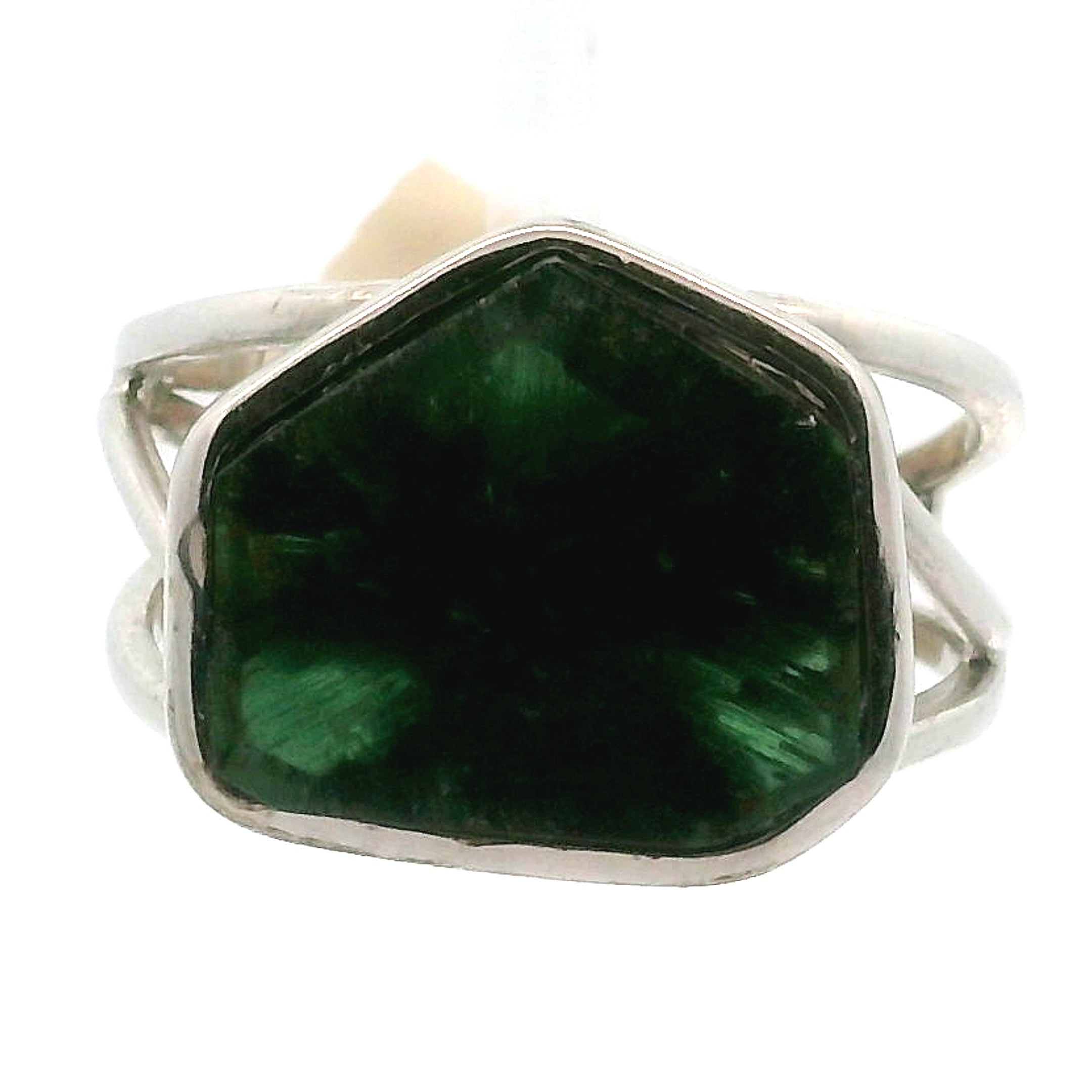 Trapiche Tourmaline Cuff Ring Adjustable Ring .925 Silver for Awareness, Communication and Meditation