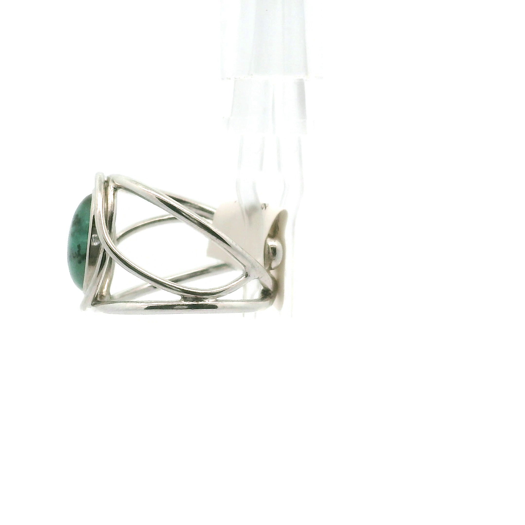 Paraiba Tourmaline Cuff Ring .925 Silver for Spiritual Awareness