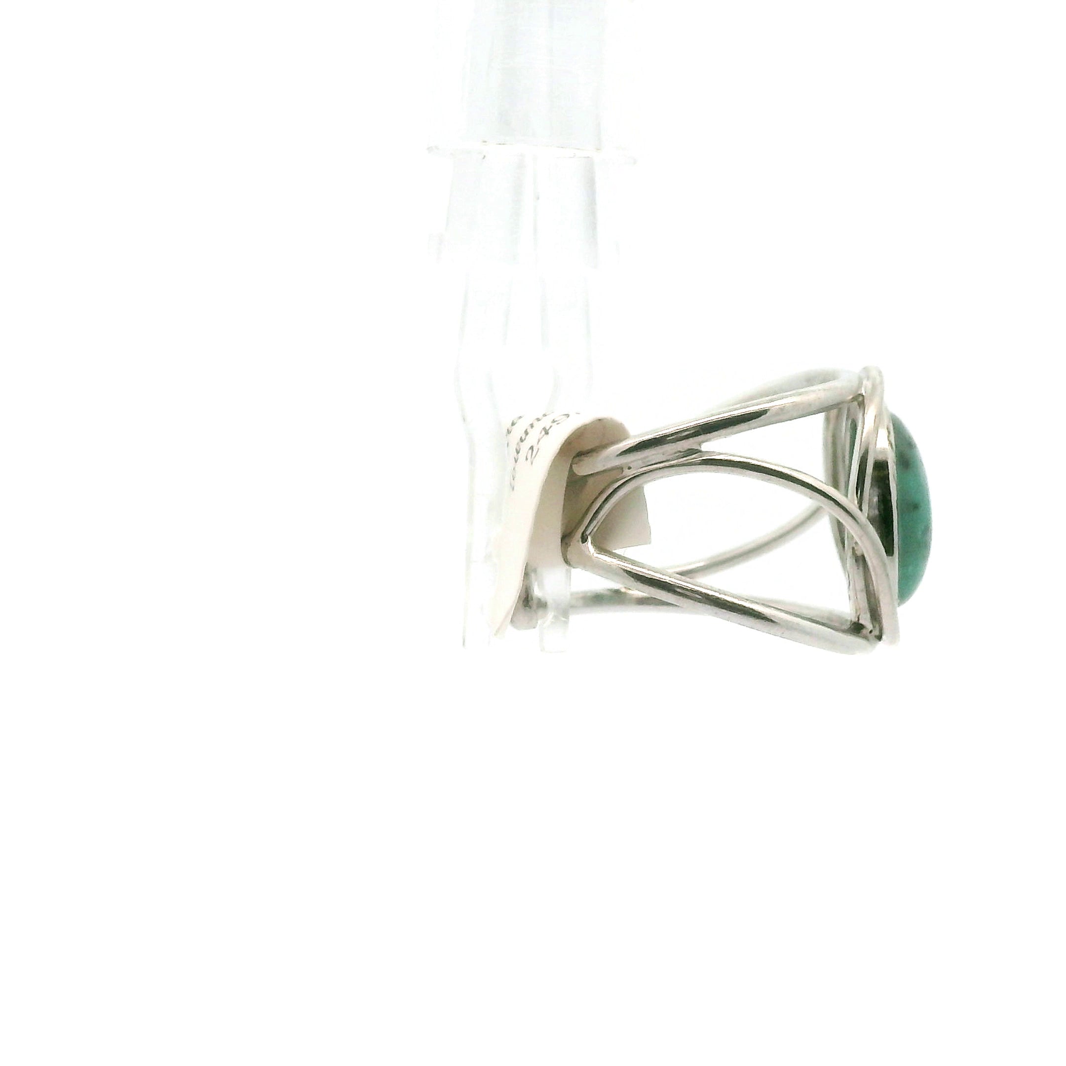Paraiba Tourmaline Cuff Ring .925 Silver for Spiritual Awareness