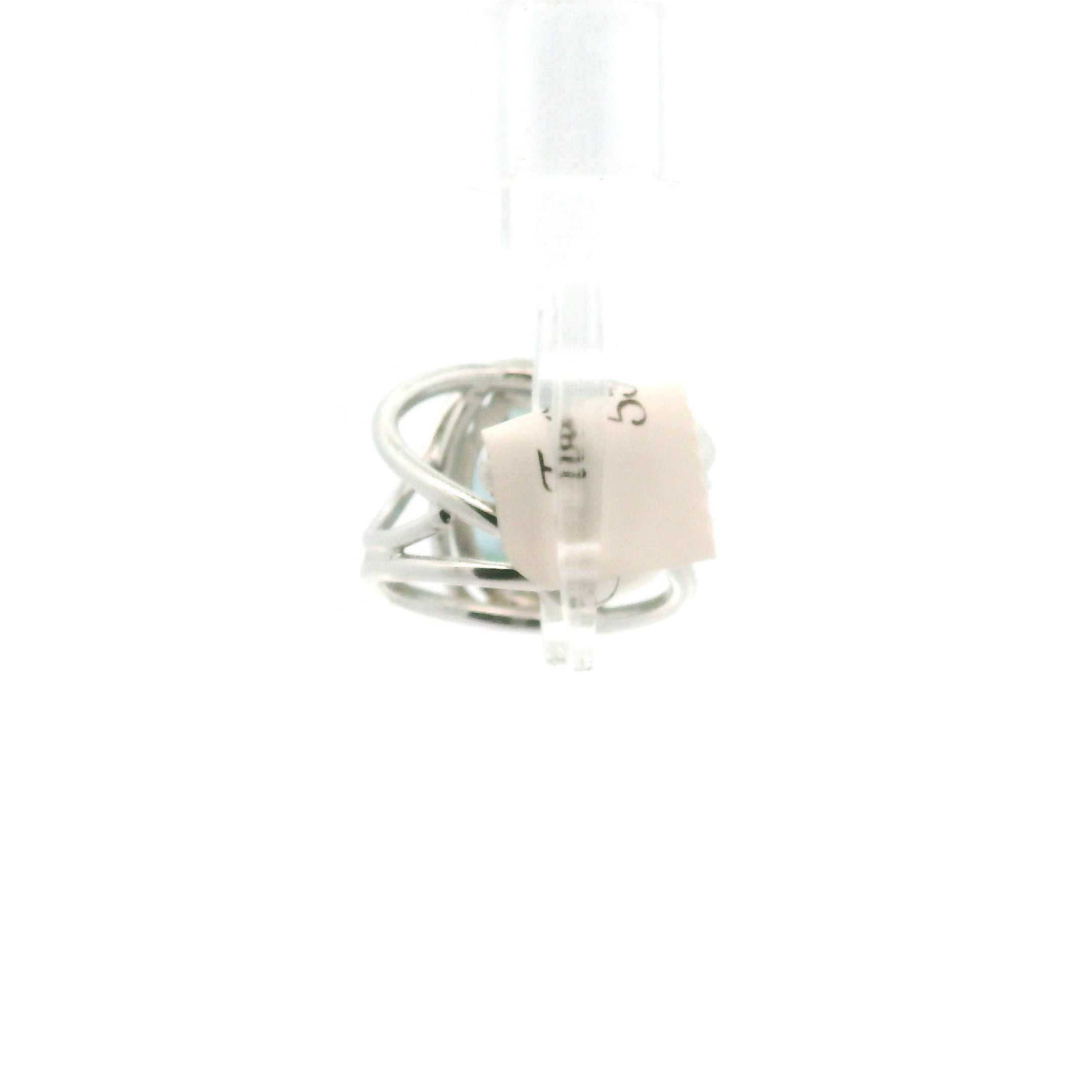Carved Tourmaline Cuff Ring .925 Silver for Spiritual Wisdom