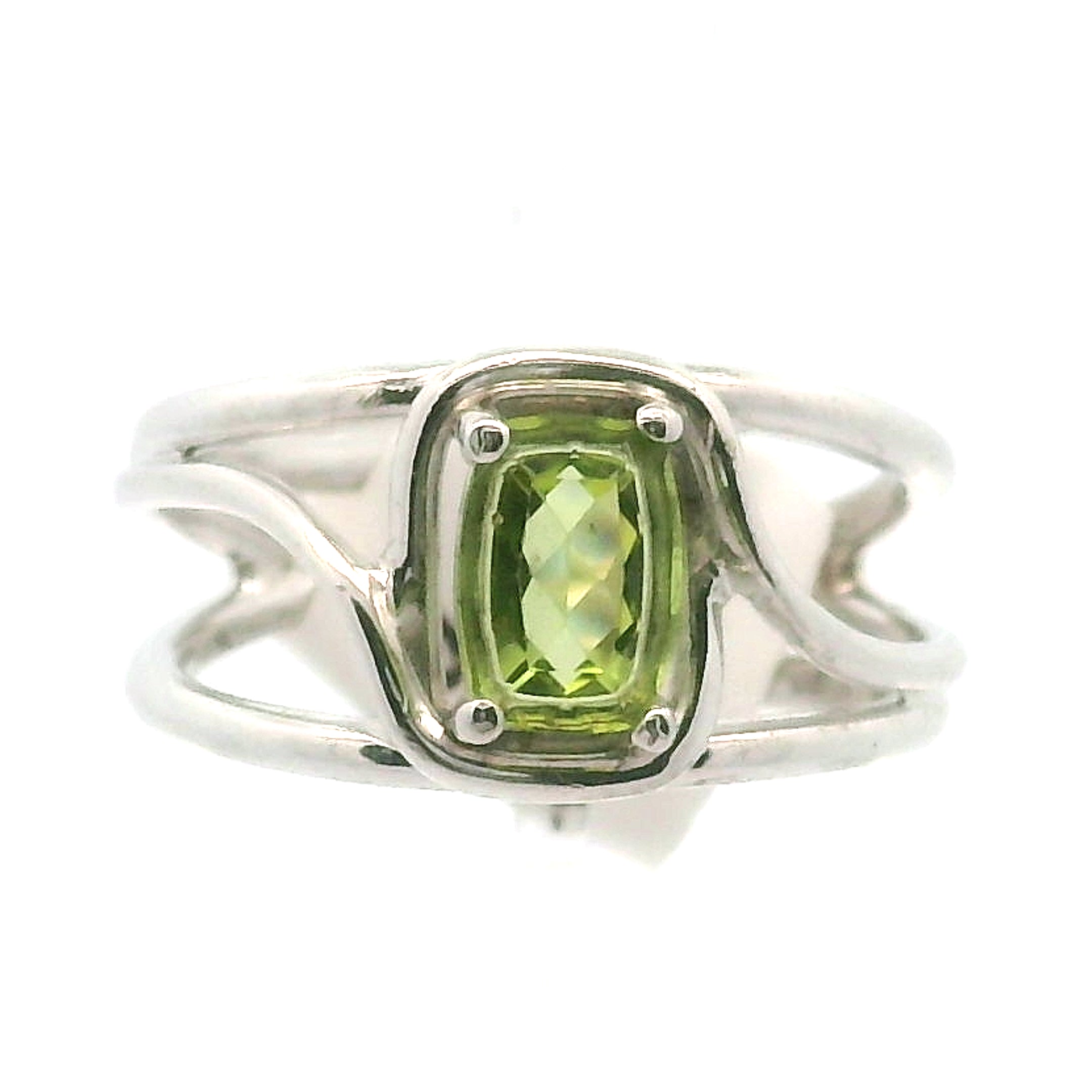 Peridot Midi Cuff Ring .925 Silver for Luck, Prosperity and Protection