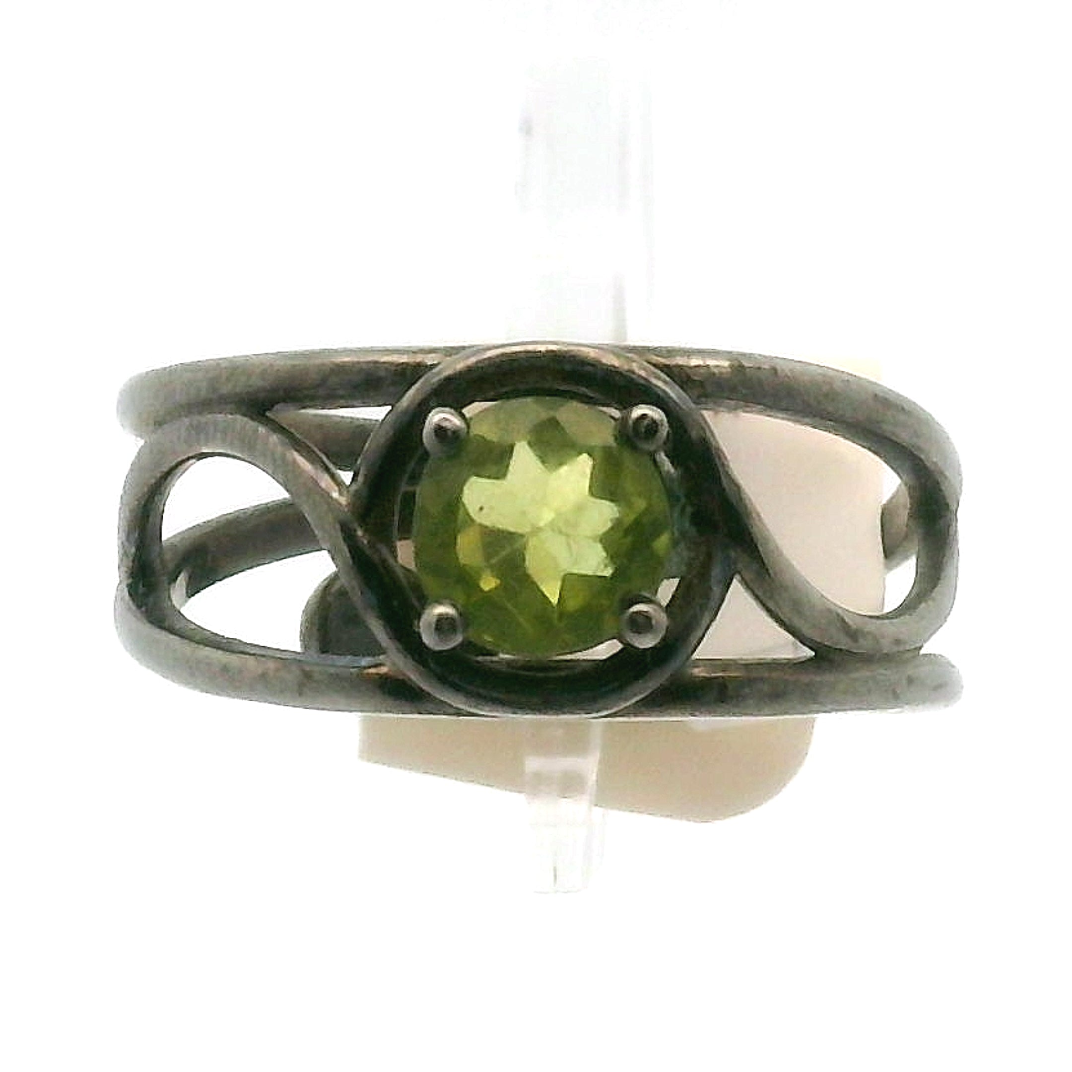 Peridot Midi Cuff Ring .925 Silver for Luck, Prosperity and Protection