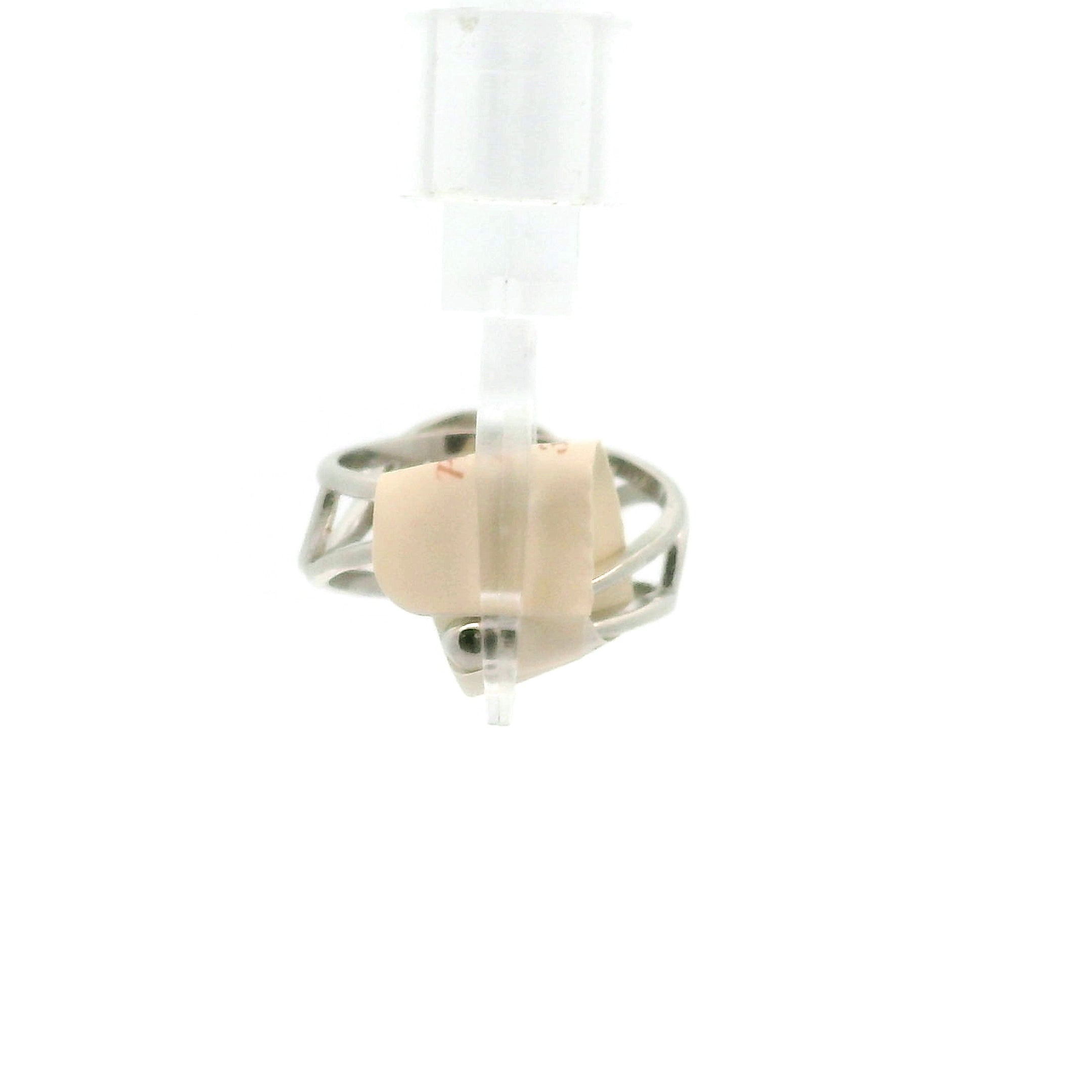 Praisolite with Inlays Cuff Ring .925 Silver for Love, Prosperity, and Success