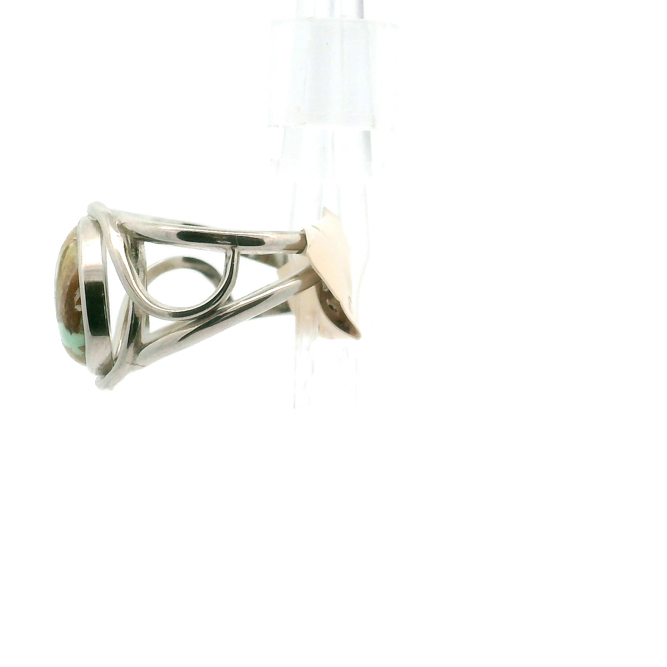 Variscite Cuff Ring .925 Silver for Emotional Healing, Joy, Love and Prosperity