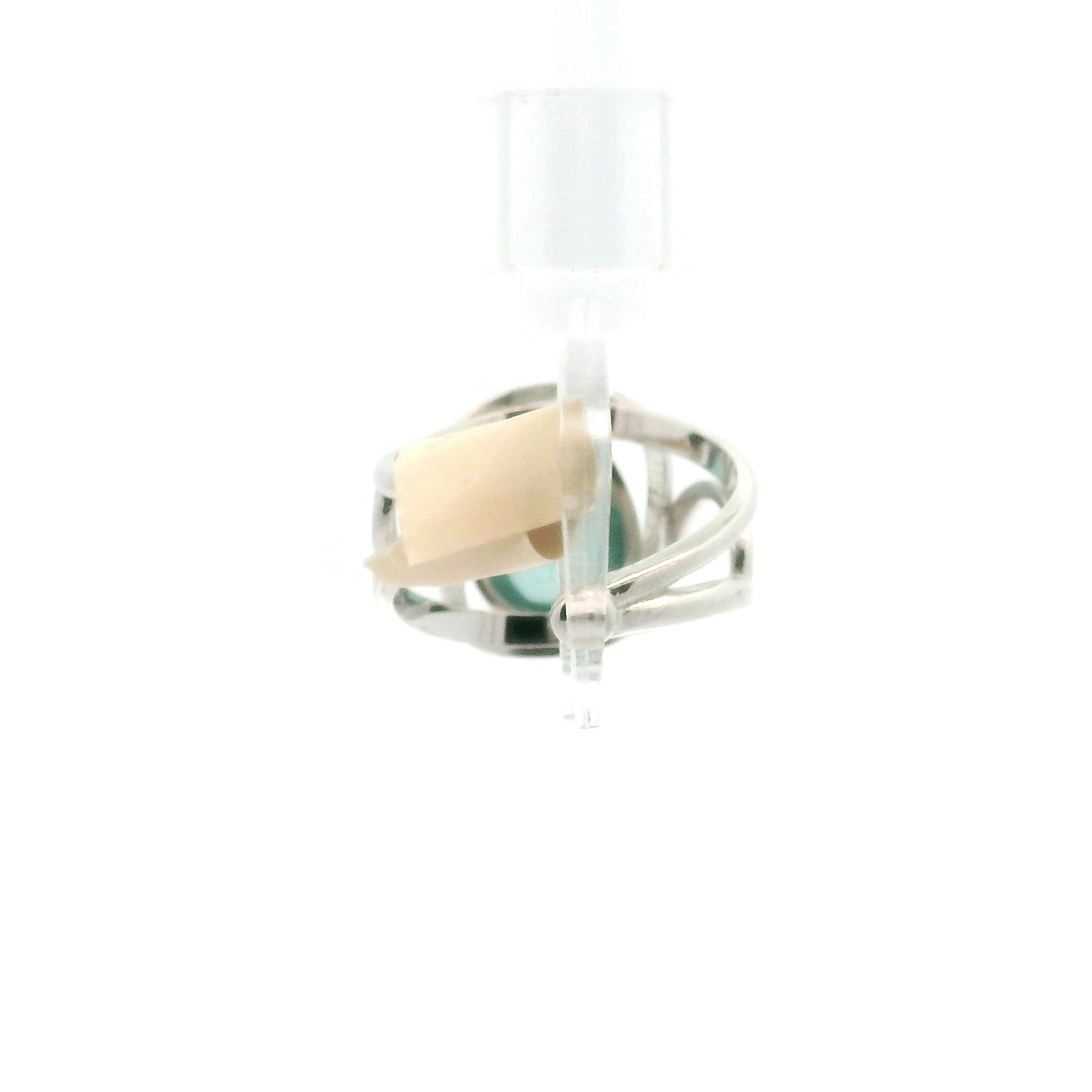 Blue Fluorite Cuff Rings .925 Silver for Focus, Wisdom and Clarity