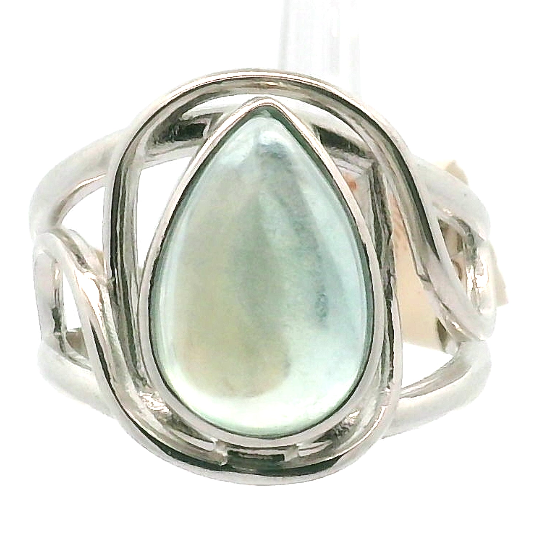 Blue Fluorite Cuff Rings .925 Silver for Focus, Wisdom and Clarity