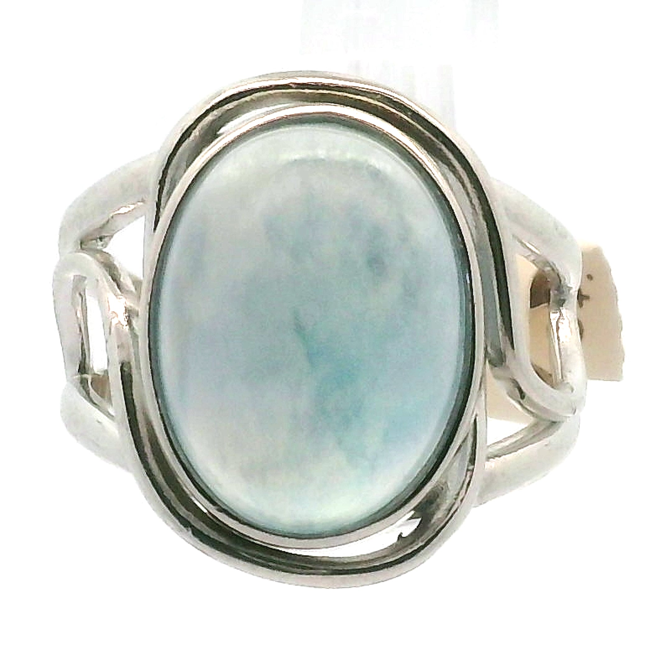 Blue Fluorite Cuff Rings .925 Silver for Focus, Wisdom and Clarity