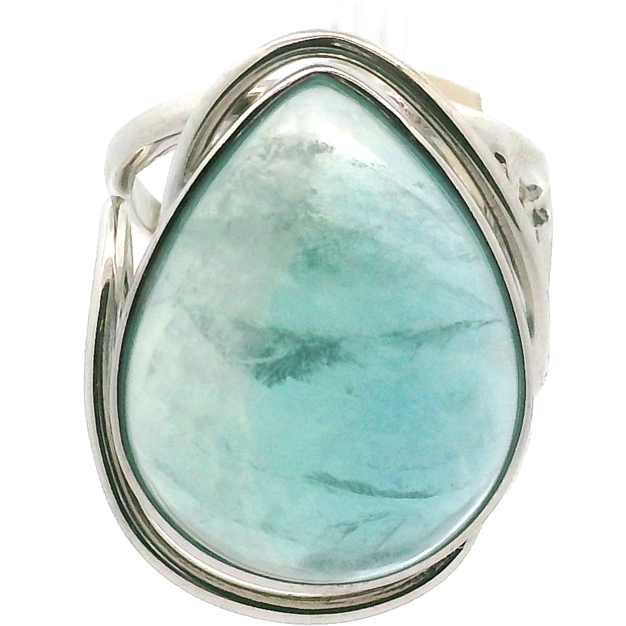 Blue Fluorite Cuff Rings .925 Silver for Focus, Wisdom and Clarity