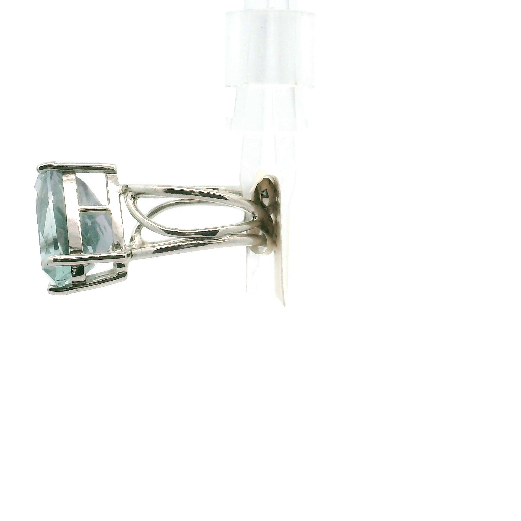 Blue Fluorite Cuff Ring .925 Silver for Wisdom and Clarity