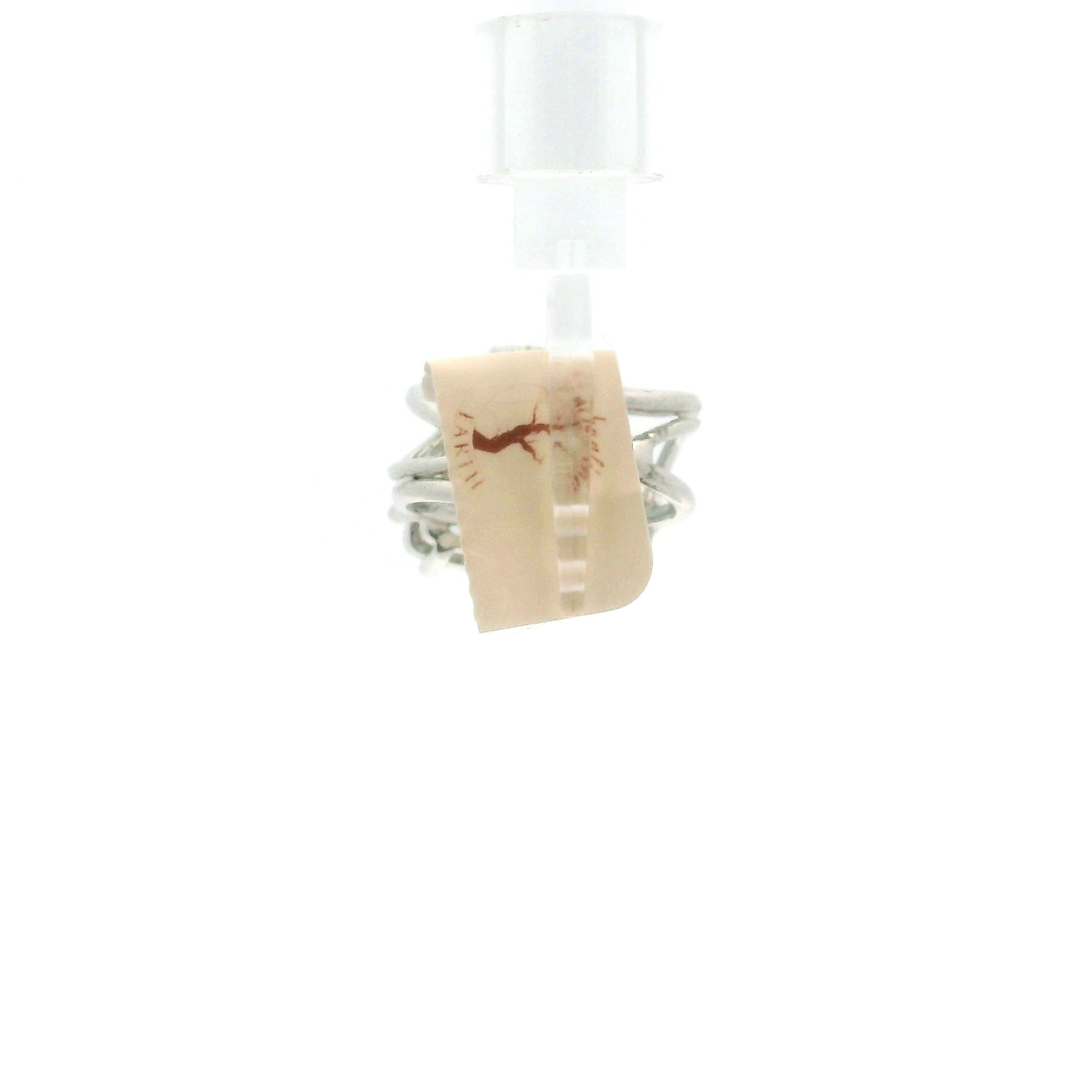 Blue Fluorite Cuff Ring .925 Silver for Wisdom and Clarity