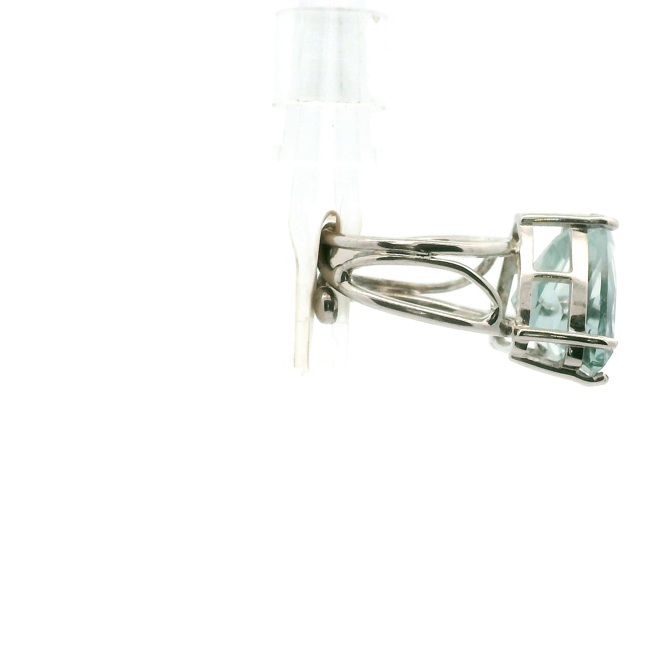 Blue Fluorite Cuff Ring .925 Silver for Wisdom and Clarity