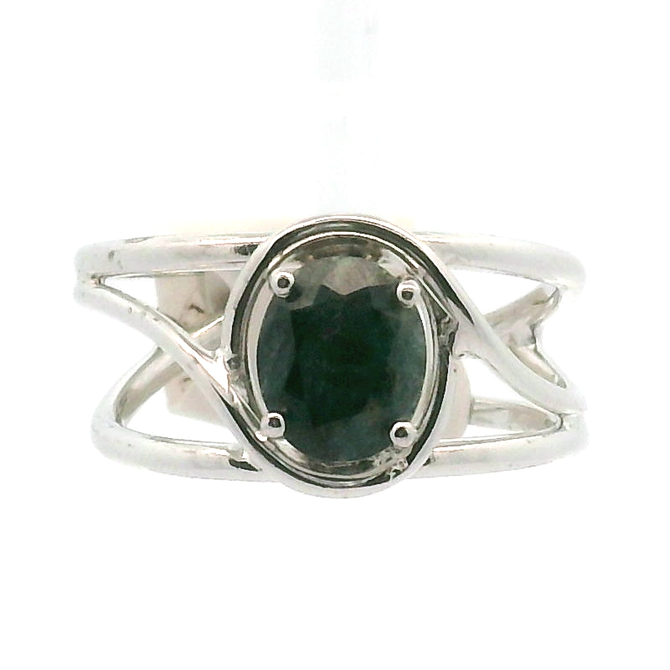 Madagascar Sapphirine Midi Cuff Ring .925 Silver For Knowledge and Self-Cultivation
