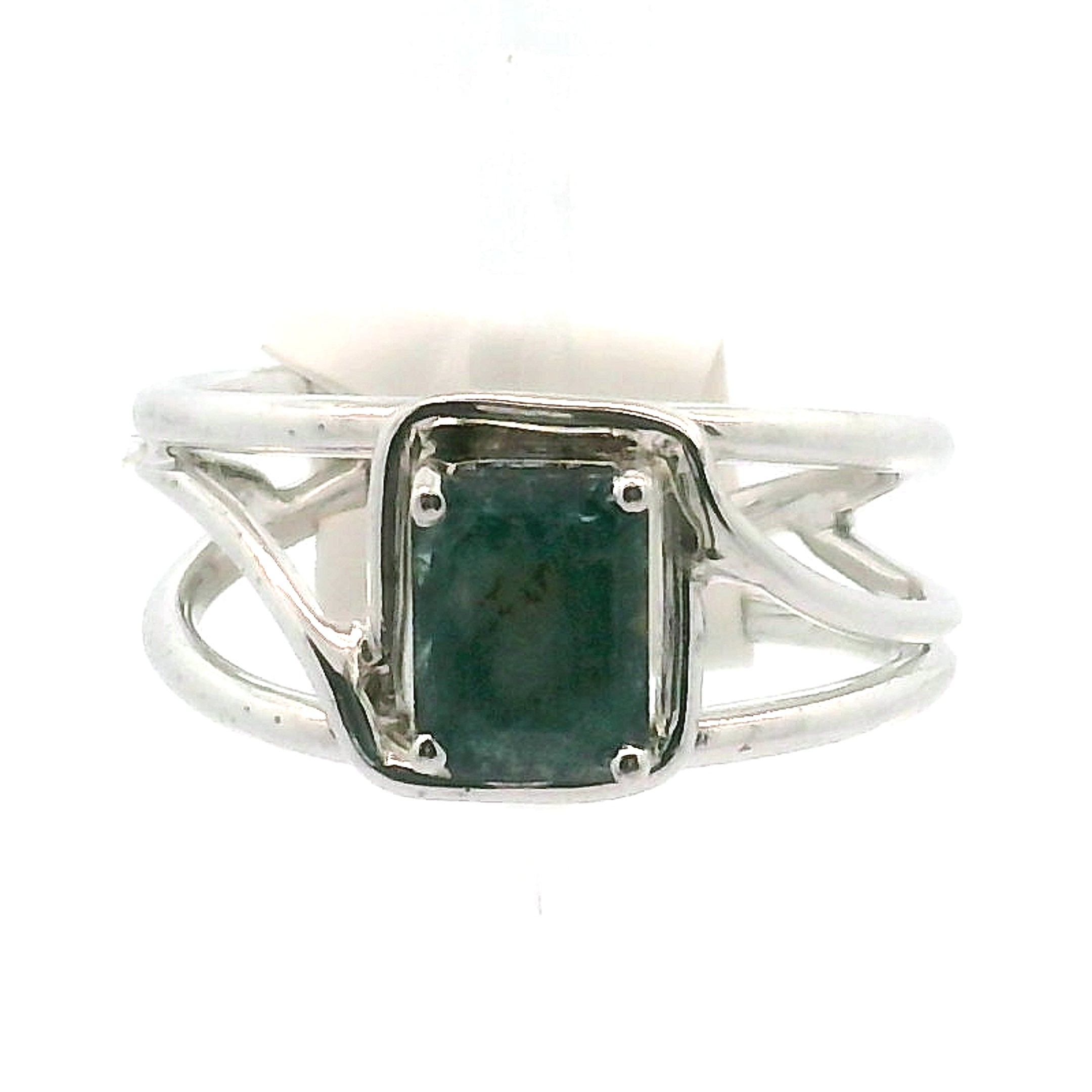 Madagascar Sapphirine Midi Cuff Ring .925 Silver For Knowledge and Self-Cultivation
