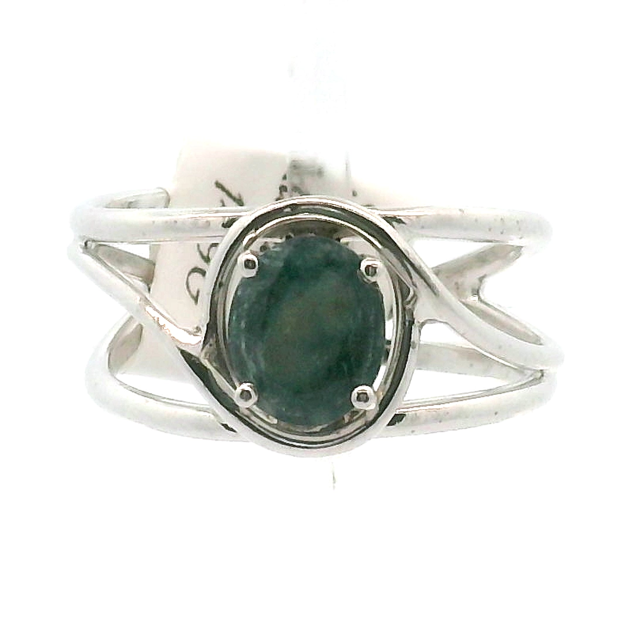 Madagascar Sapphirine Midi Cuff Ring .925 Silver For Knowledge and Self-Cultivation
