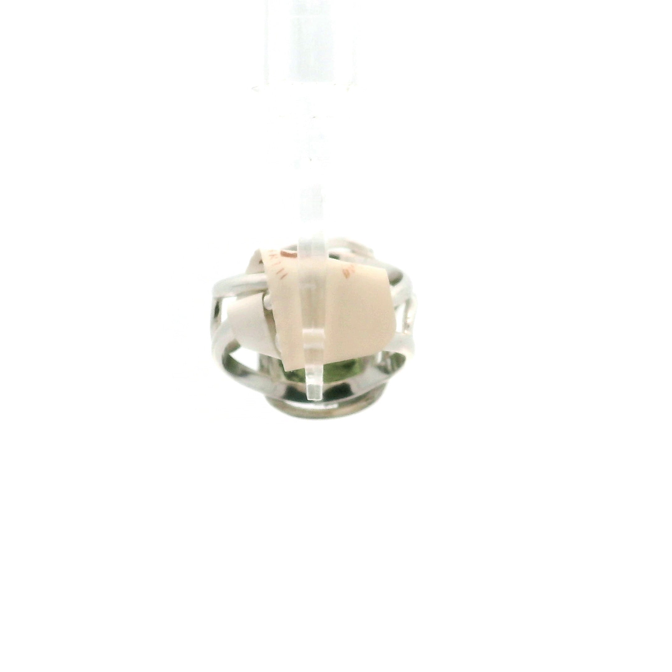 Carved Moldavite Cuff Ring Adjustable Ring .925 Silver for Creating your Dream Life