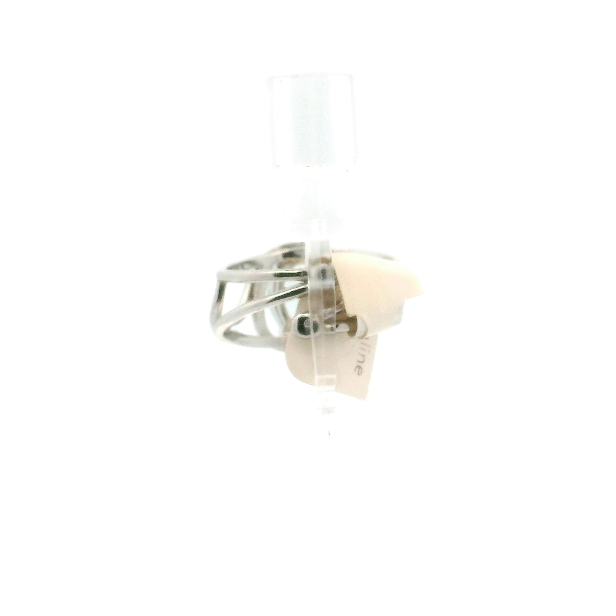 Faceted Blue Tourmaline Cuff Ring .925 Silver for Healing and Love