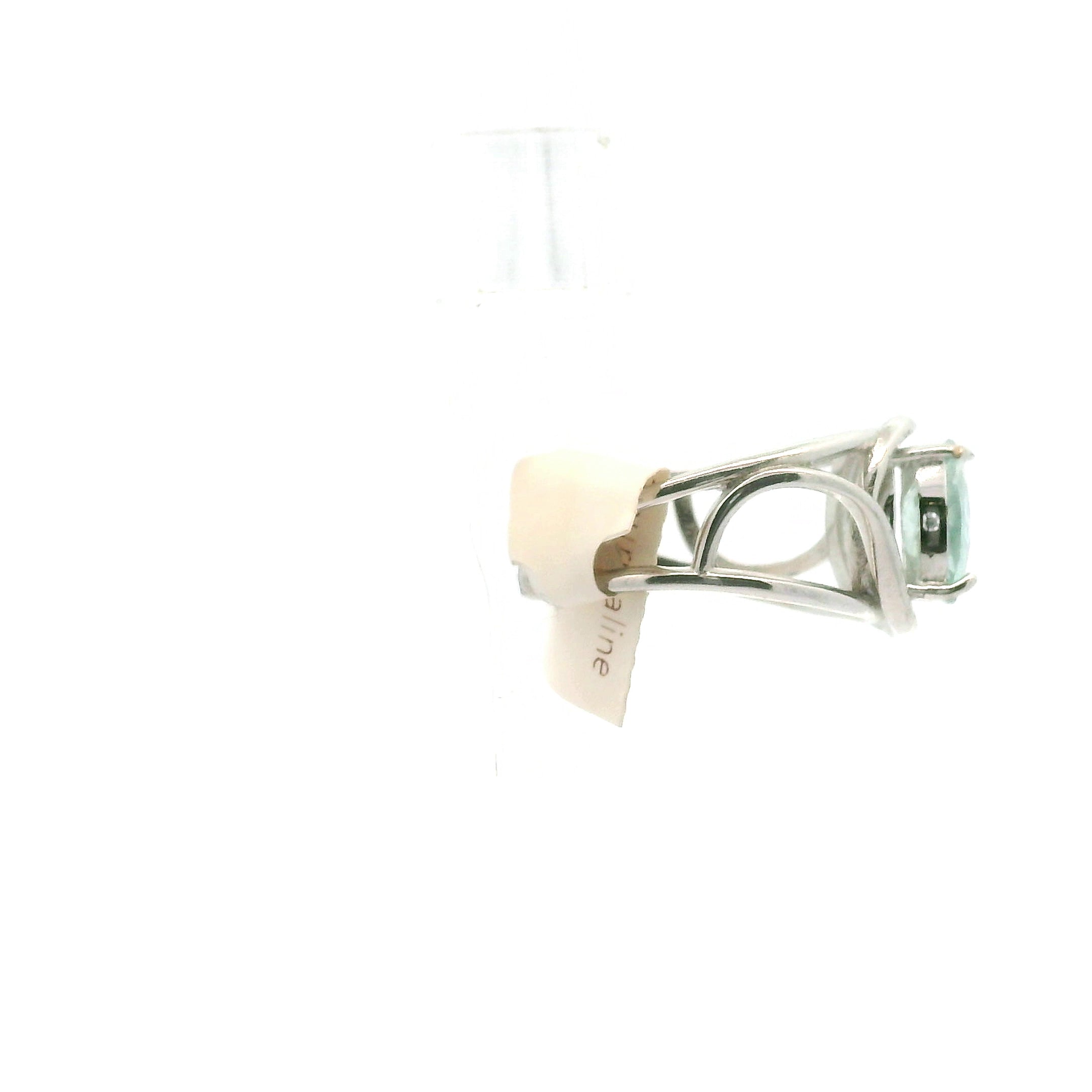 Faceted Blue Tourmaline Cuff Ring .925 Silver for Healing and Love