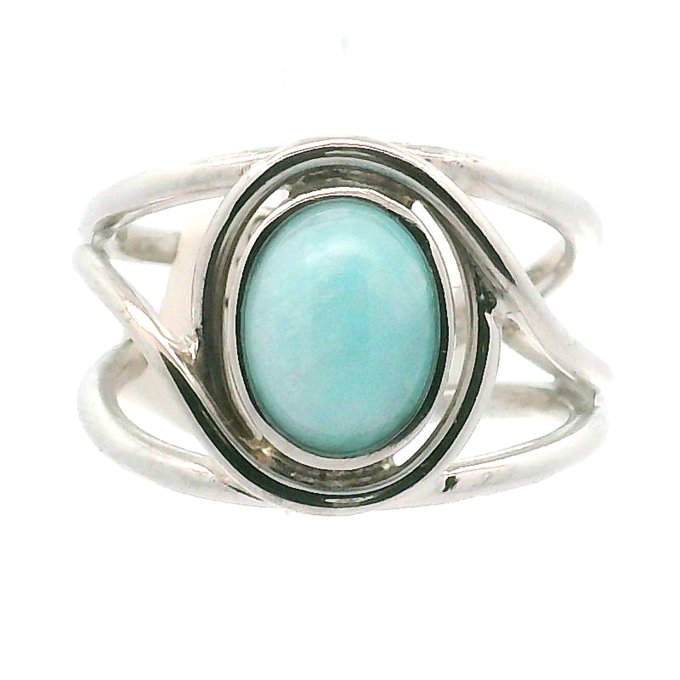 Smithsonite Cuff Ring 925 Silver for Emotional Healing, Compassion and Renewal