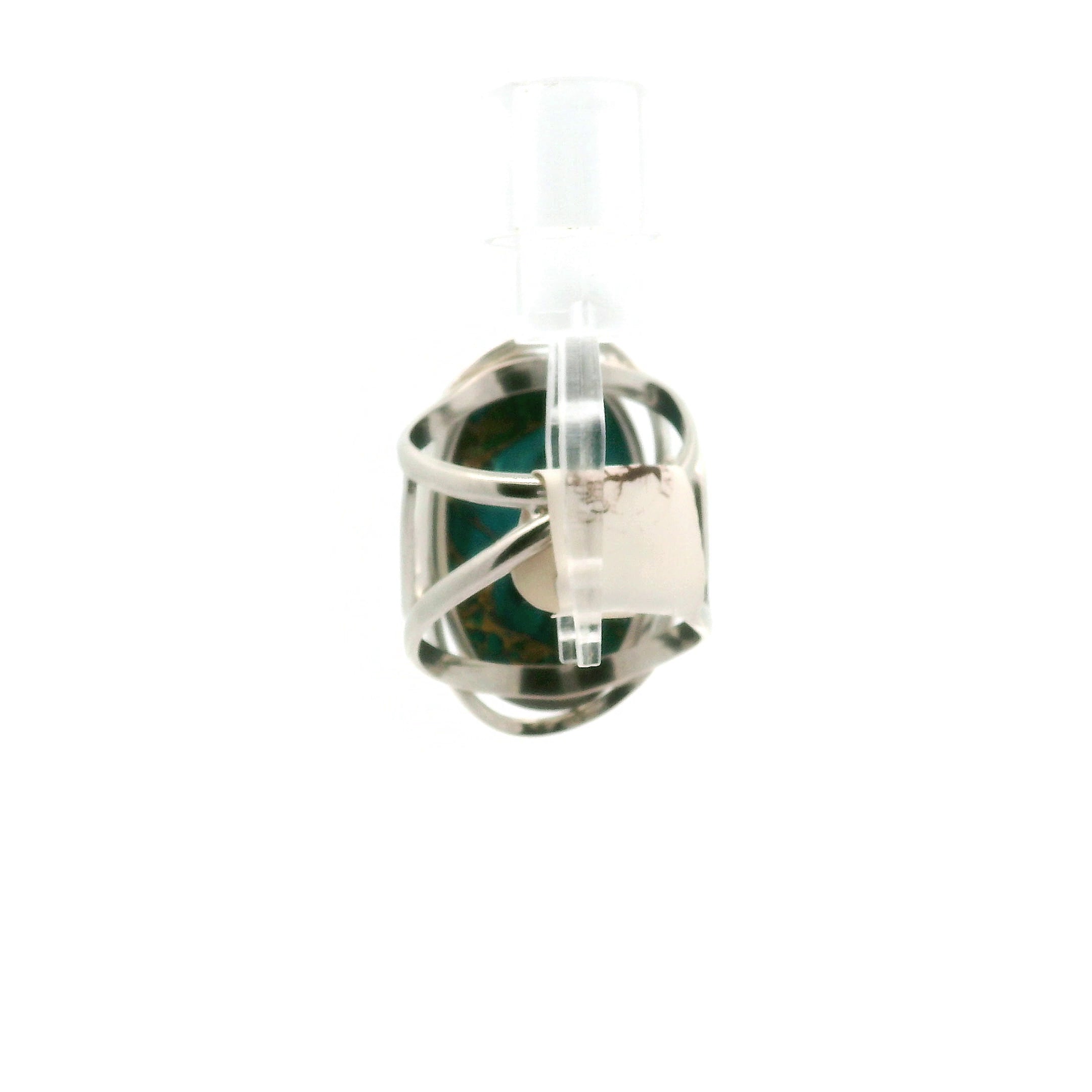 Chrysocolla Cuff Ring .925 Silver for Empowerment, Peace and Universal Wisdom, Enhancing Intuition