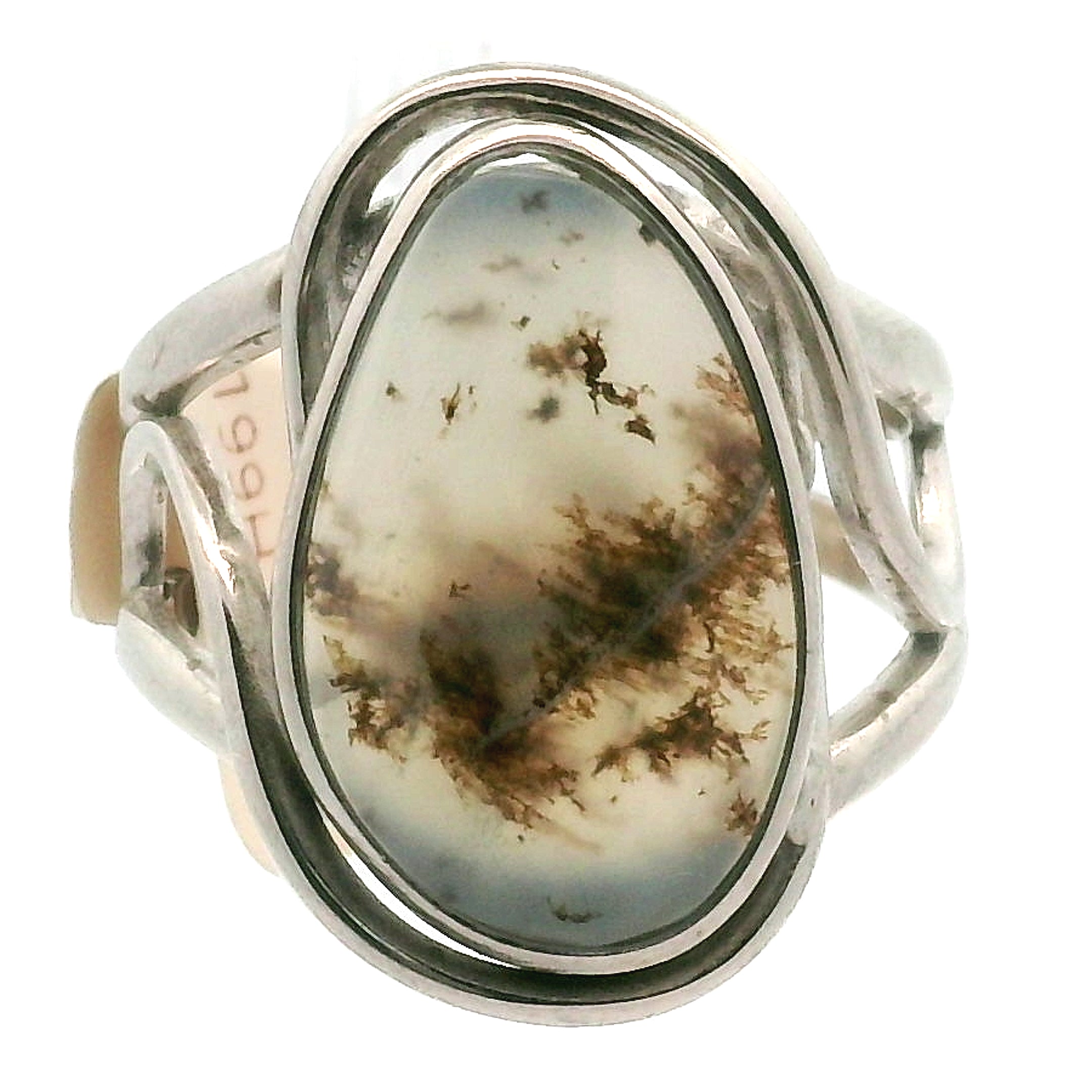 Peruvian Blue Opal Cuff Ring .925 Silver for Encouraging Surrender to the Divine Will