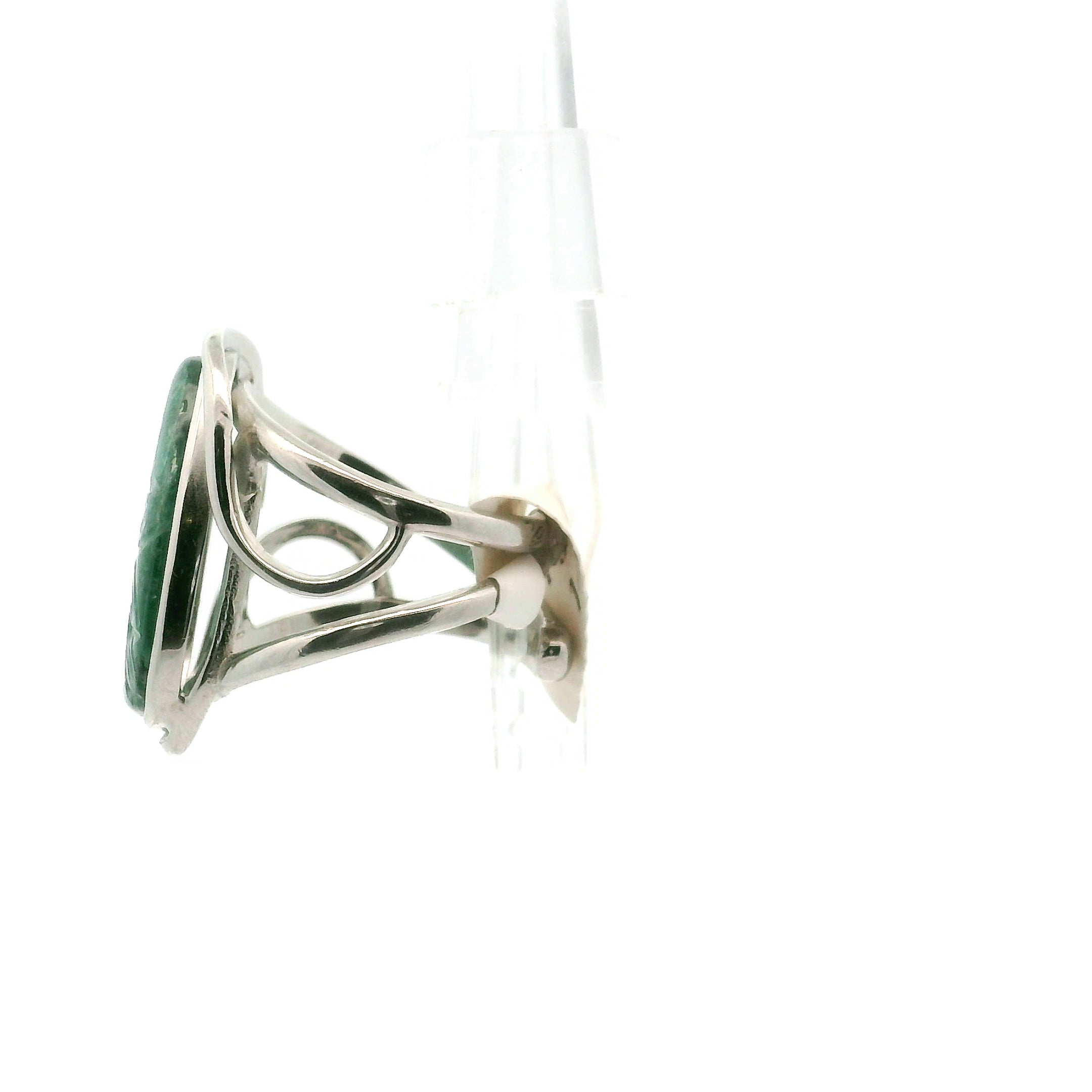 Kyanite Flower Cuff Ring .925 Silver for Energetic Clearing and Purification