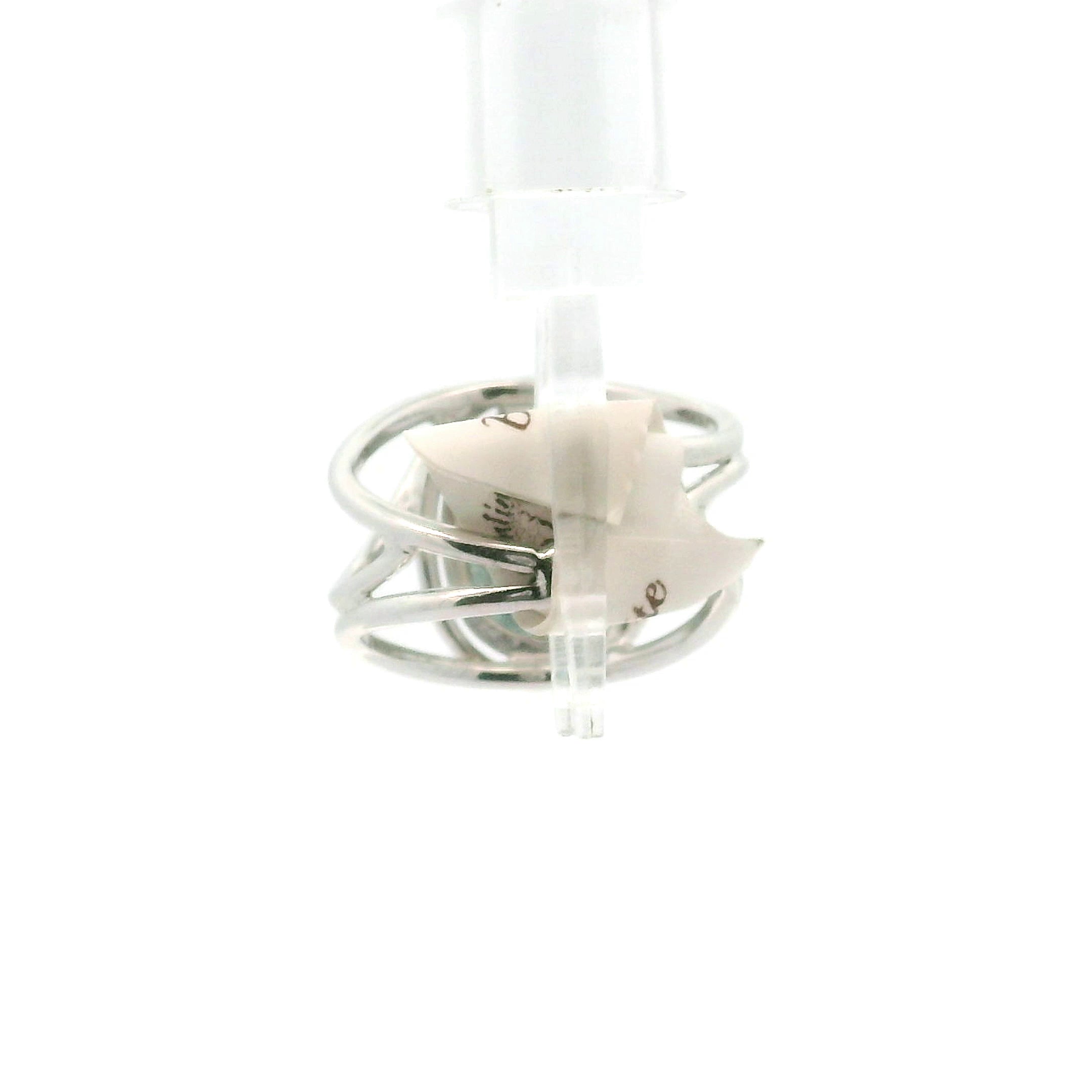 Kyanite Cuff Ring .925 Silver for Energetic Clearing and Purification