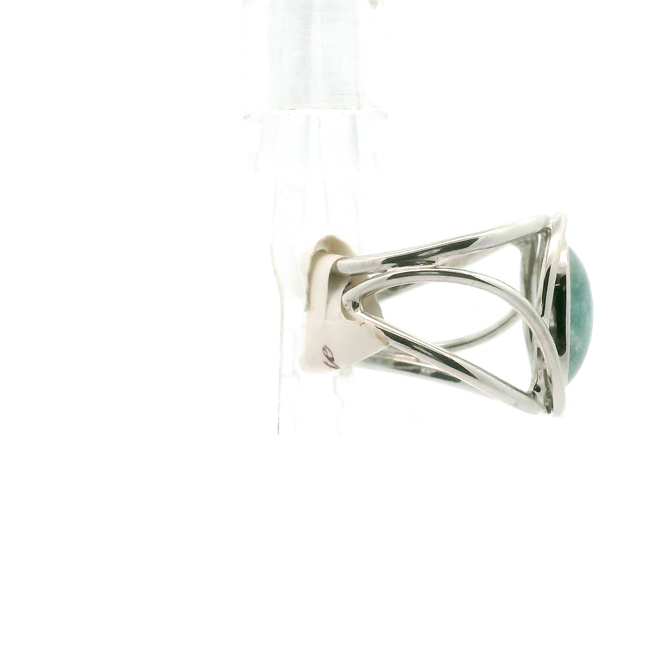 Kyanite Cuff Ring .925 Silver for Energetic Clearing and Purification