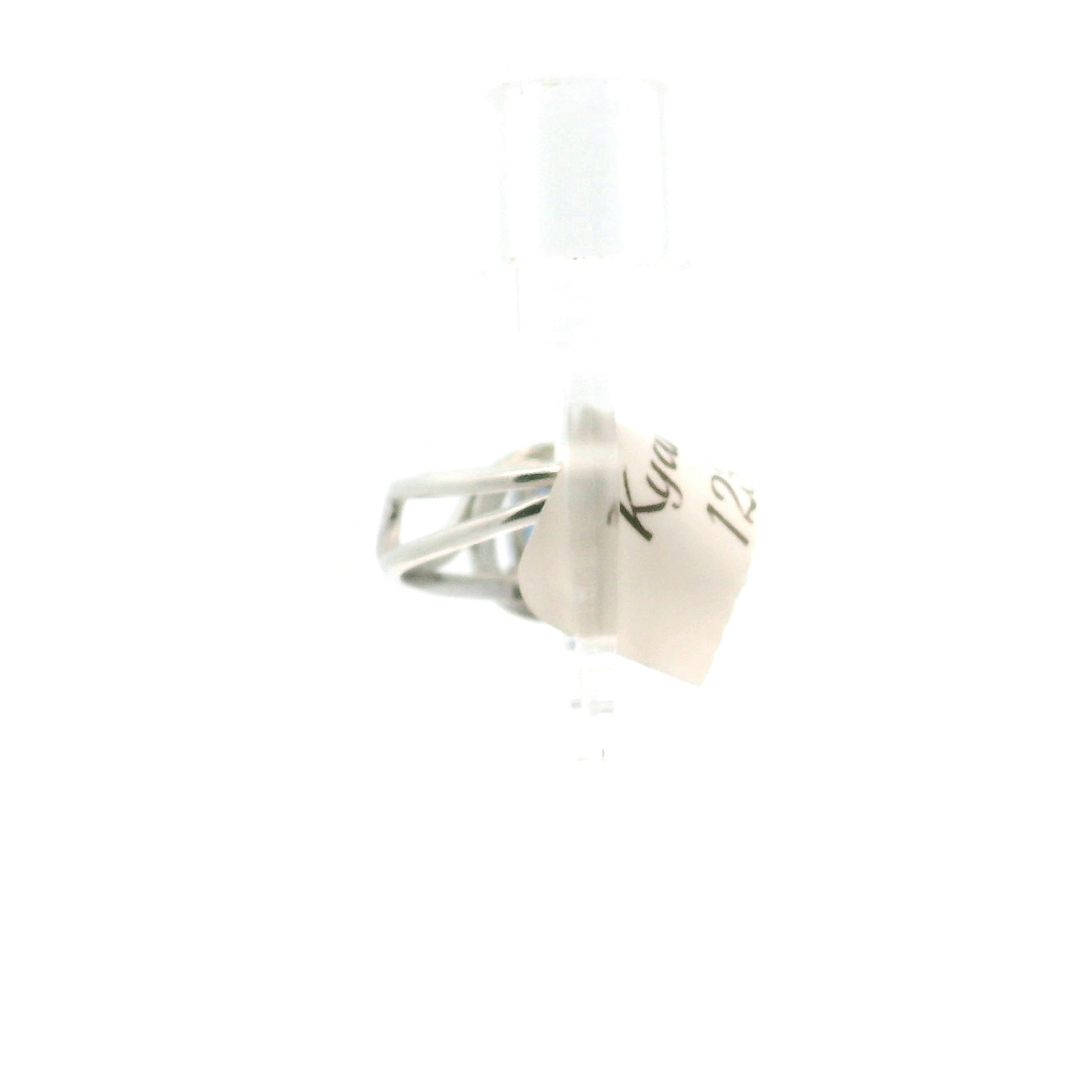 Kyanite Cuff Ring .925 Silver for Energetic Clearing and Purification