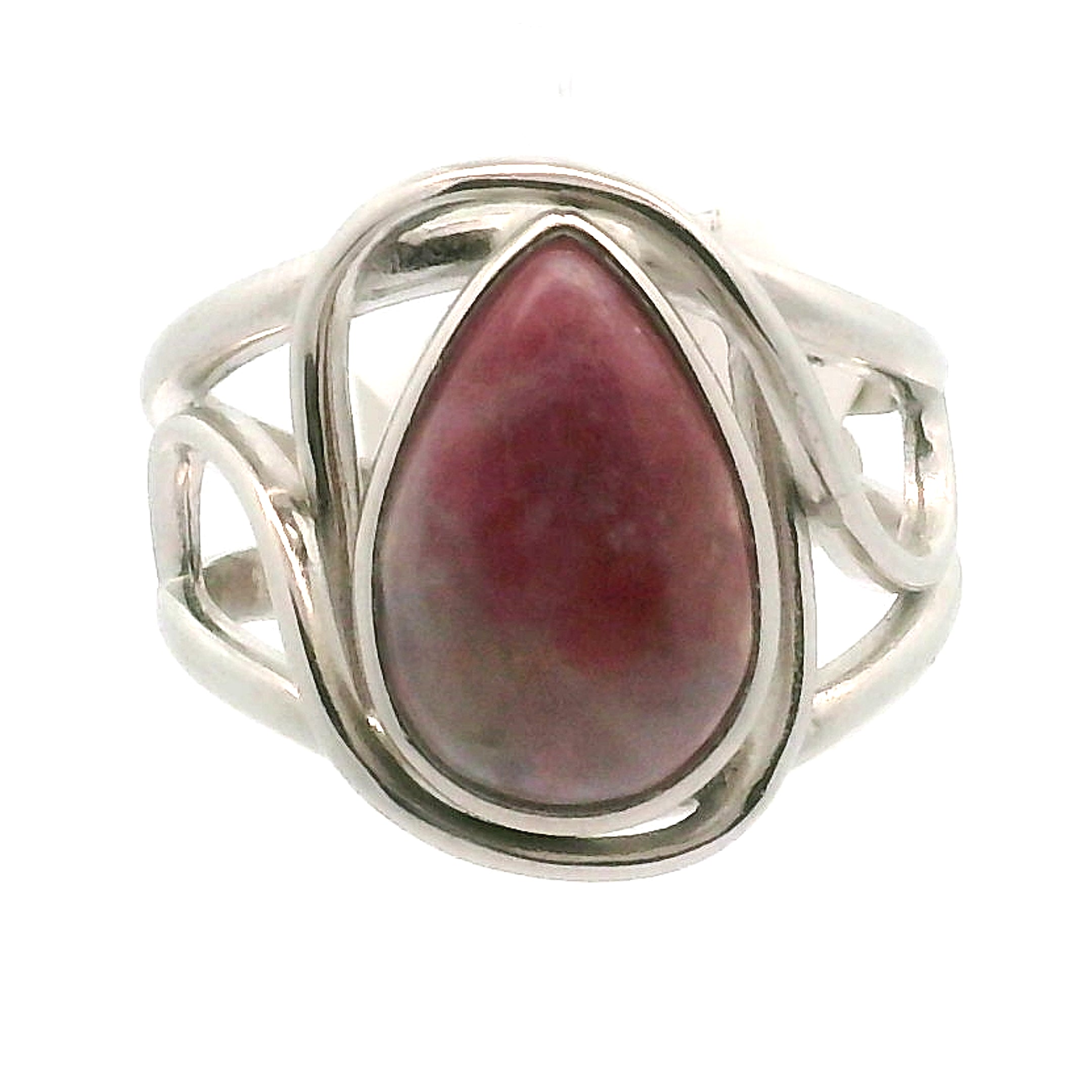 Unicorn Stone Cuff Ring .925 Silver for Awareness, Communication and Meditation