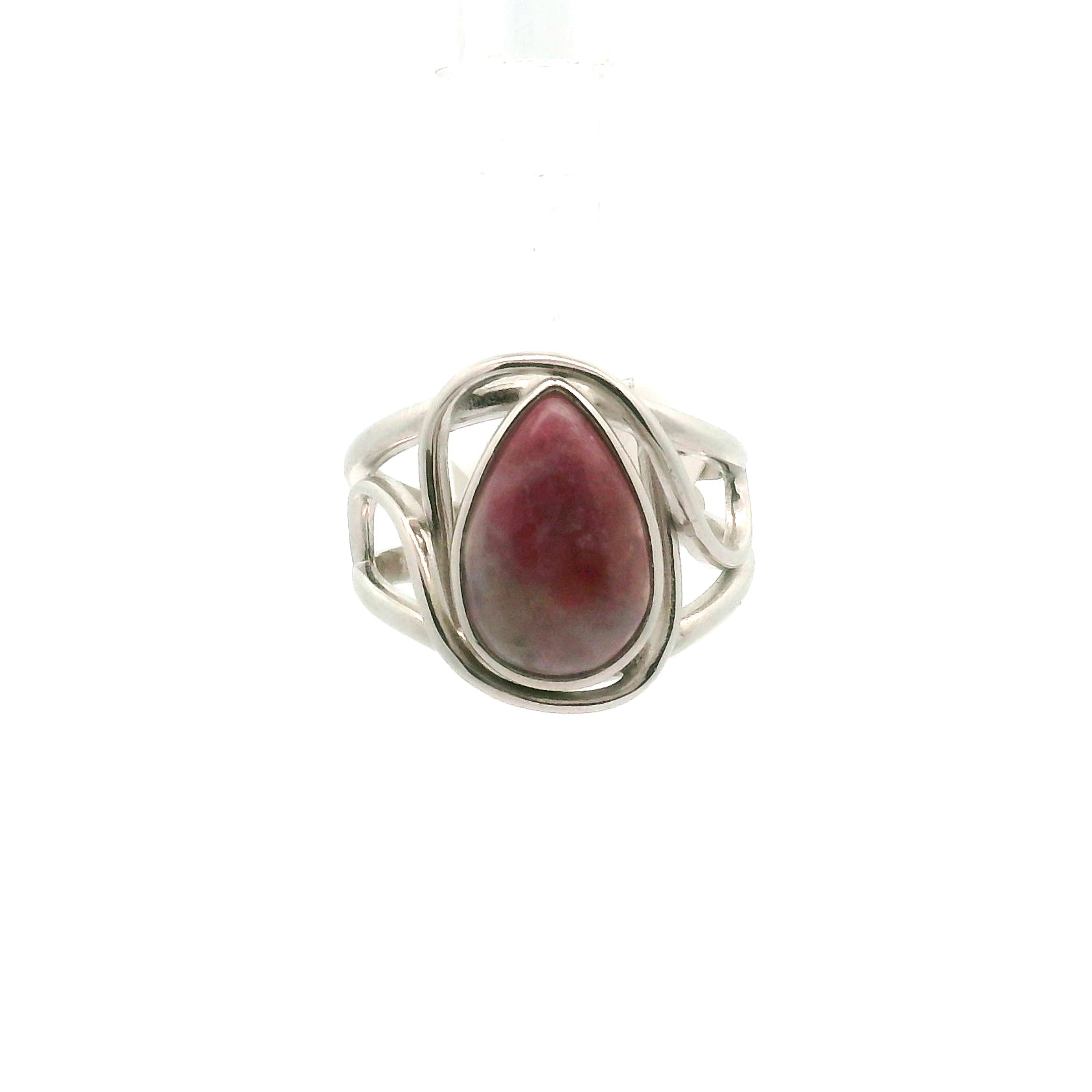 Unicorn Stone Cuff Ring .925 Silver for Awareness, Communication and Meditation