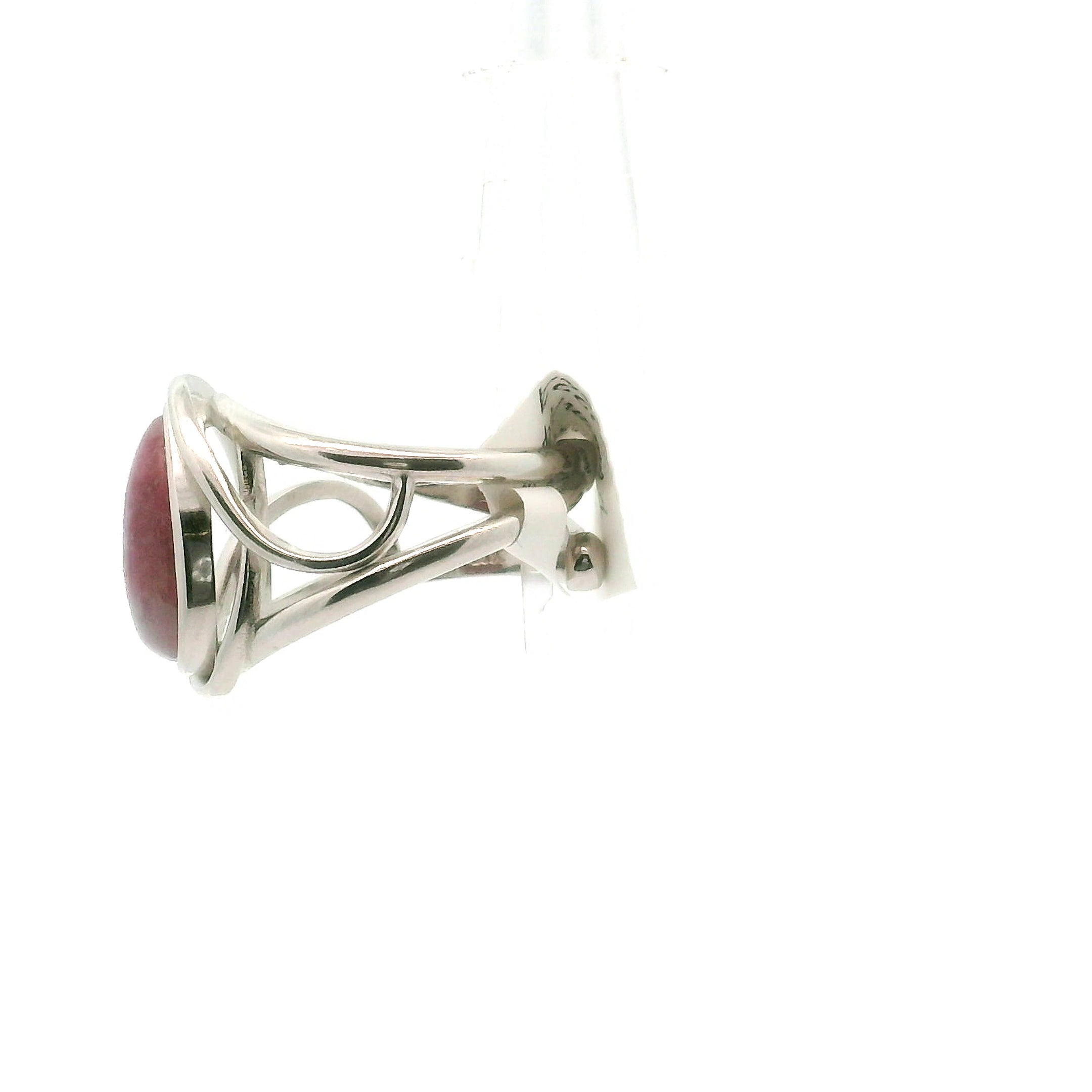 Unicorn Stone Cuff Ring .925 Silver for Awareness, Communication and Meditation