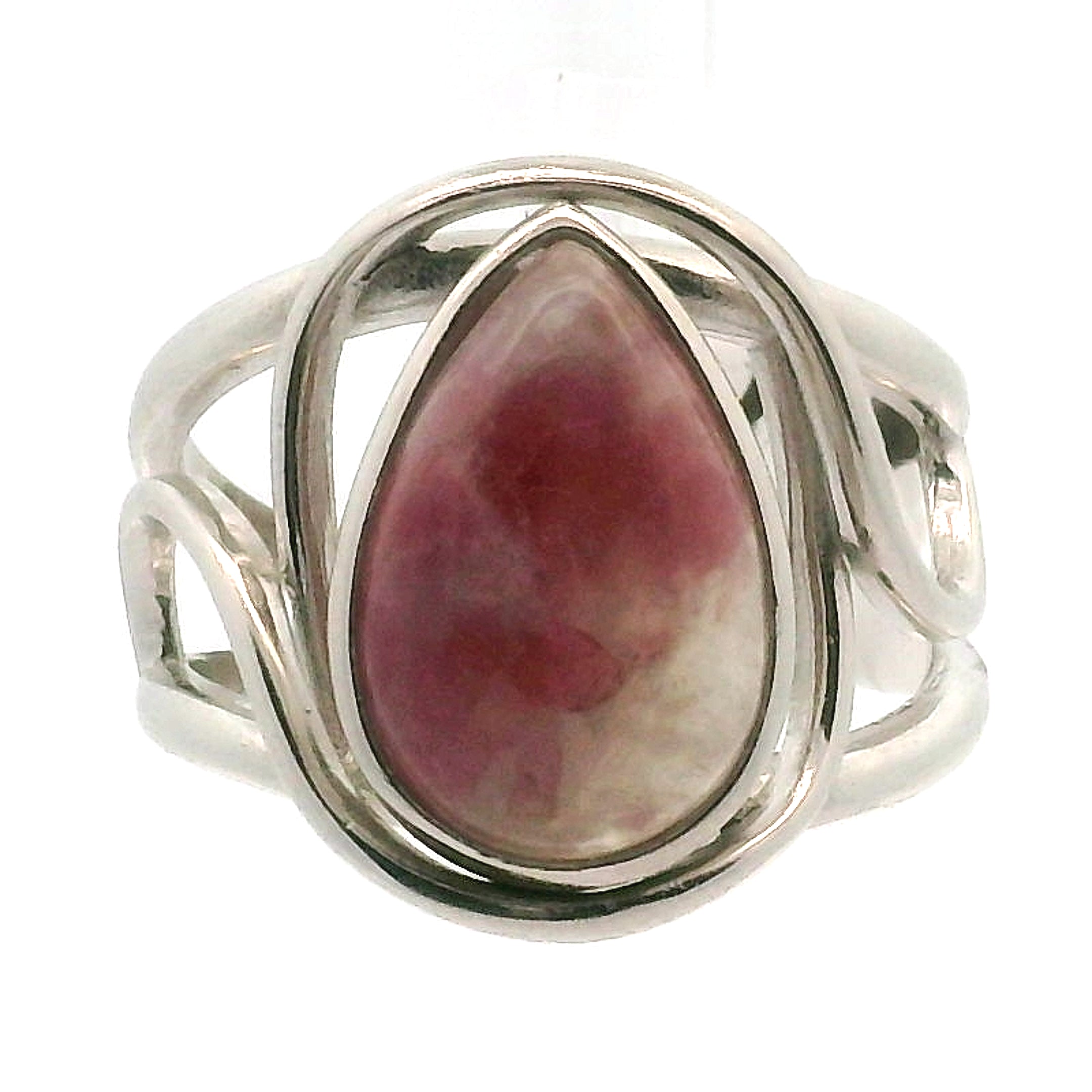 Unicorn Stone Cuff Ring .925 Silver for Awareness, Communication and Meditation