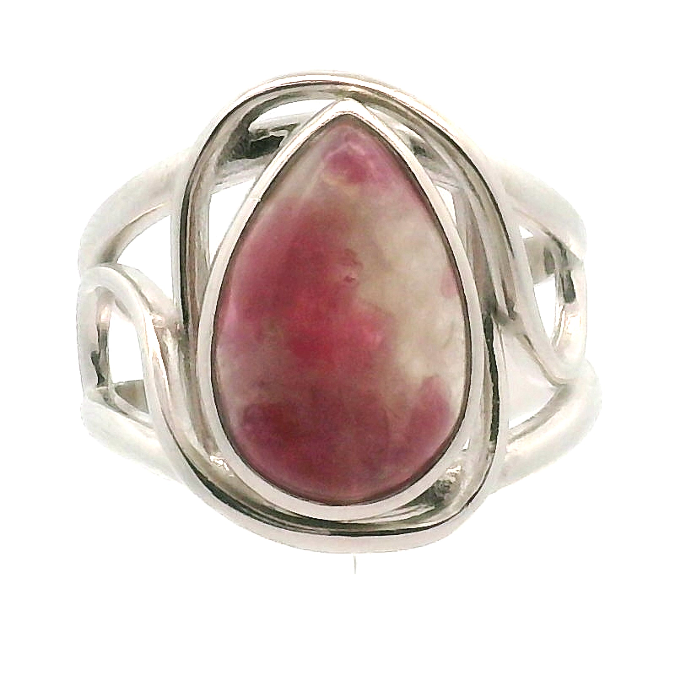 Unicorn Stone Cuff Ring .925 Silver for Awareness, Communication and Meditation