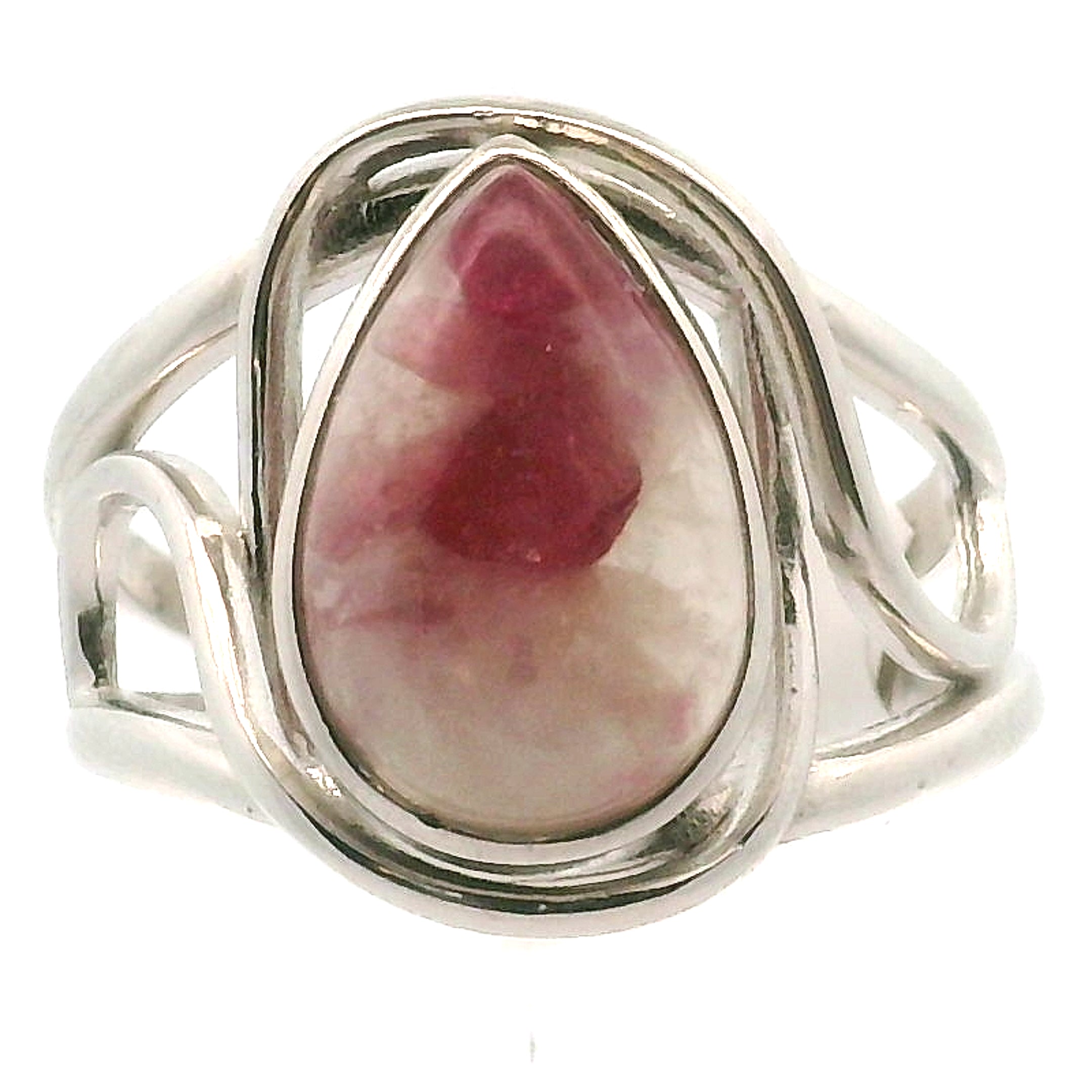 Unicorn Stone Cuff Ring .925 Silver for Awareness, Communication and Meditation