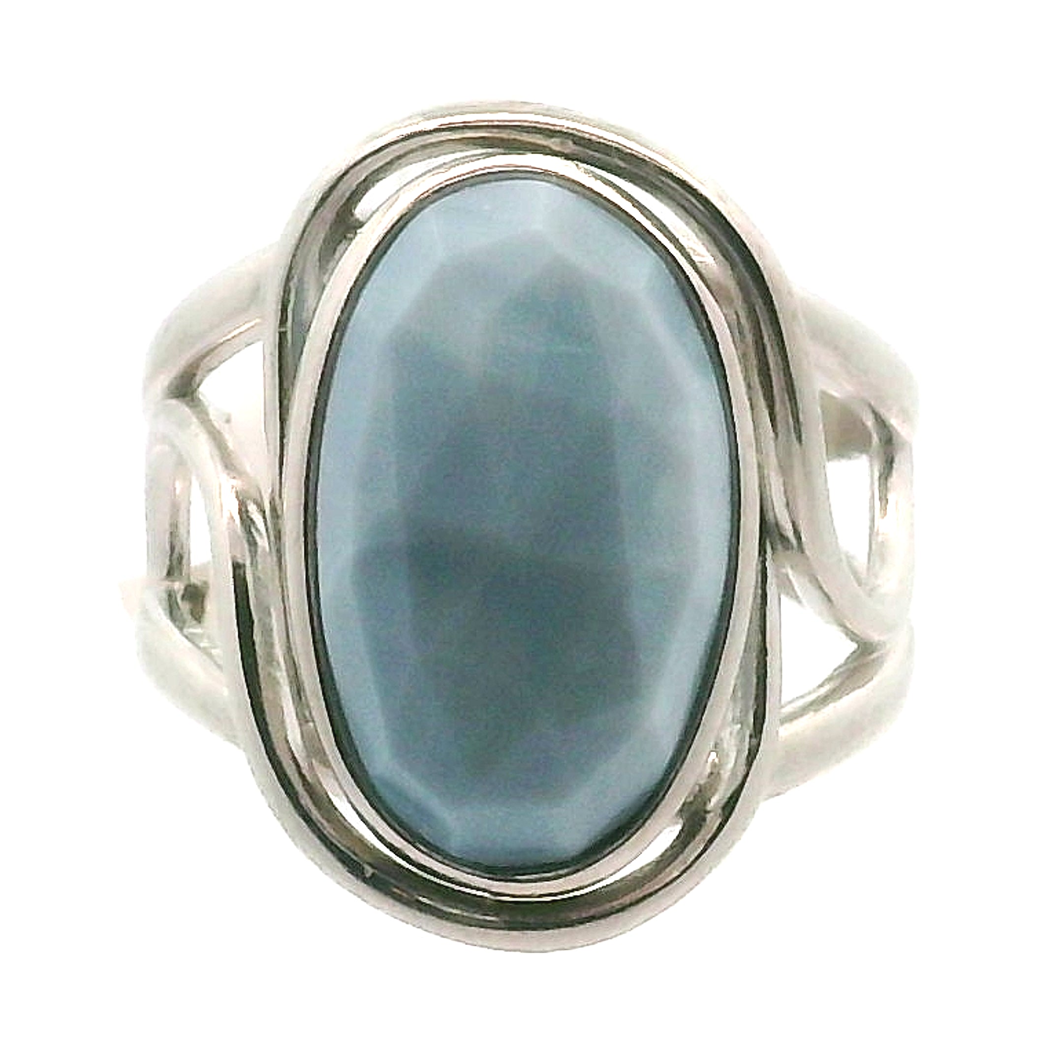 Owyhee Opal Faceted Cuff Ring .925 Silver for Emotional Healing and Balance