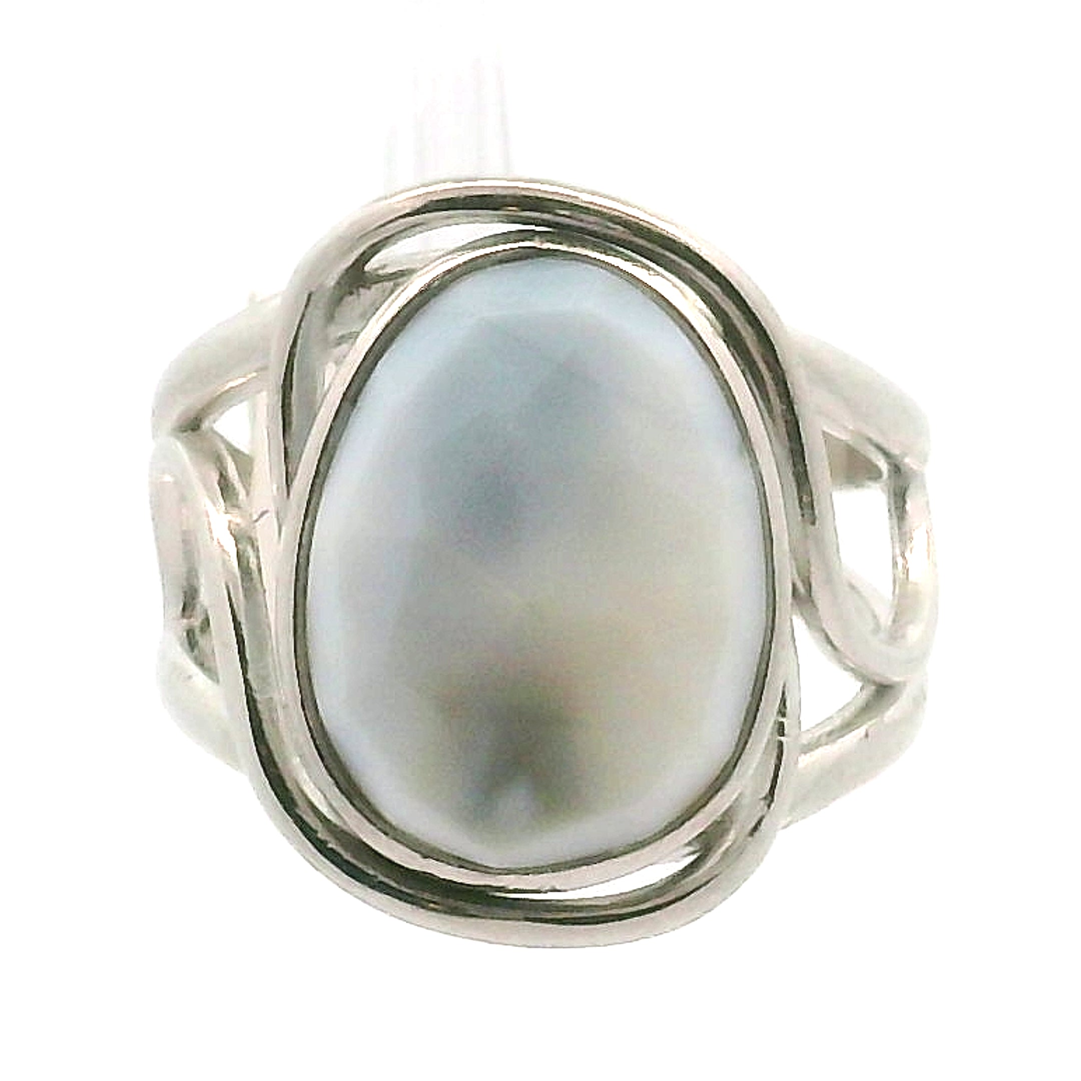 Owyhee Opal Faceted Cuff Ring .925 Silver for Emotional Healing and Balance