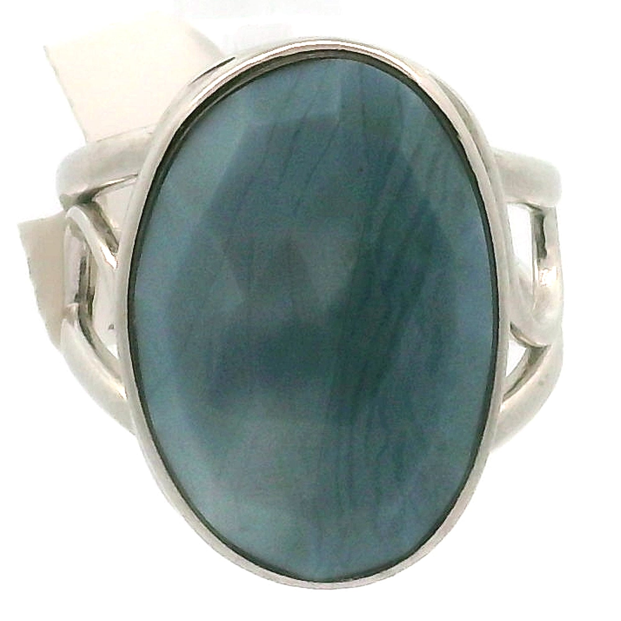Owyhee Opal Faceted Cuff Ring .925 Silver for Emotional Healing and Balance
