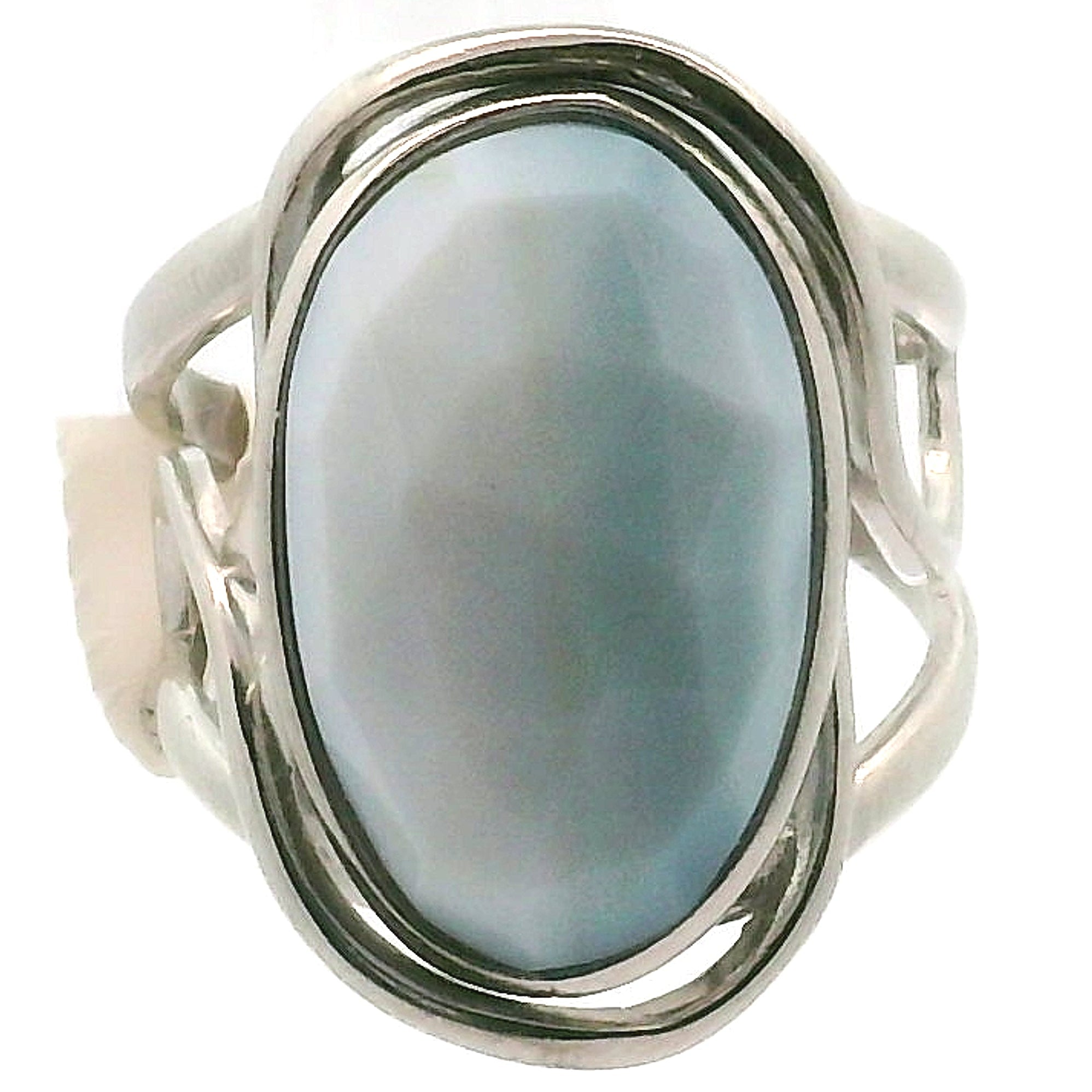 Owyhee Opal Faceted Cuff Ring .925 Silver for Emotional Healing and Balance