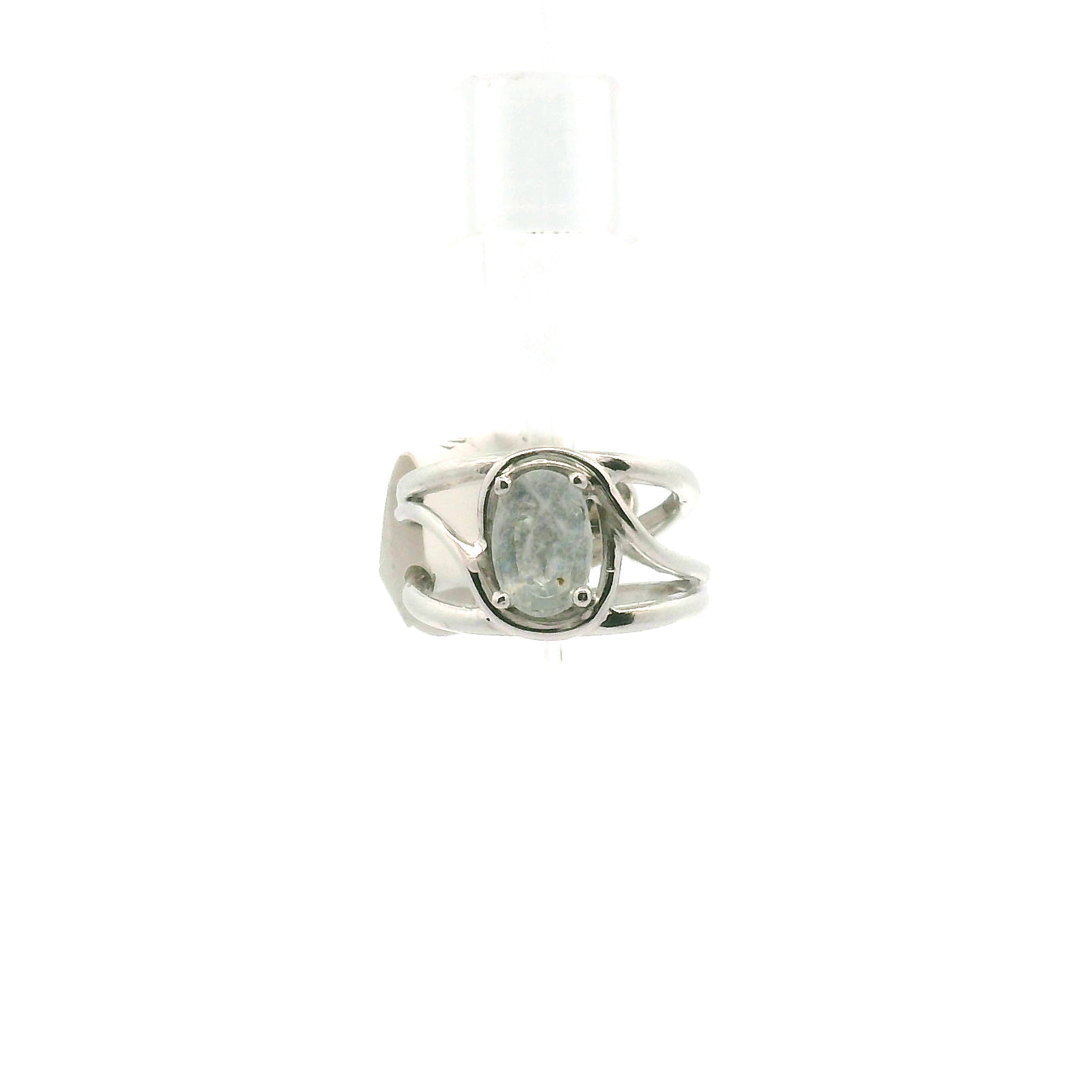 Shimmerine Aquamarine Midi Cuff Ring .925 Silver for Allowing Your Truth & Individuality to Shine