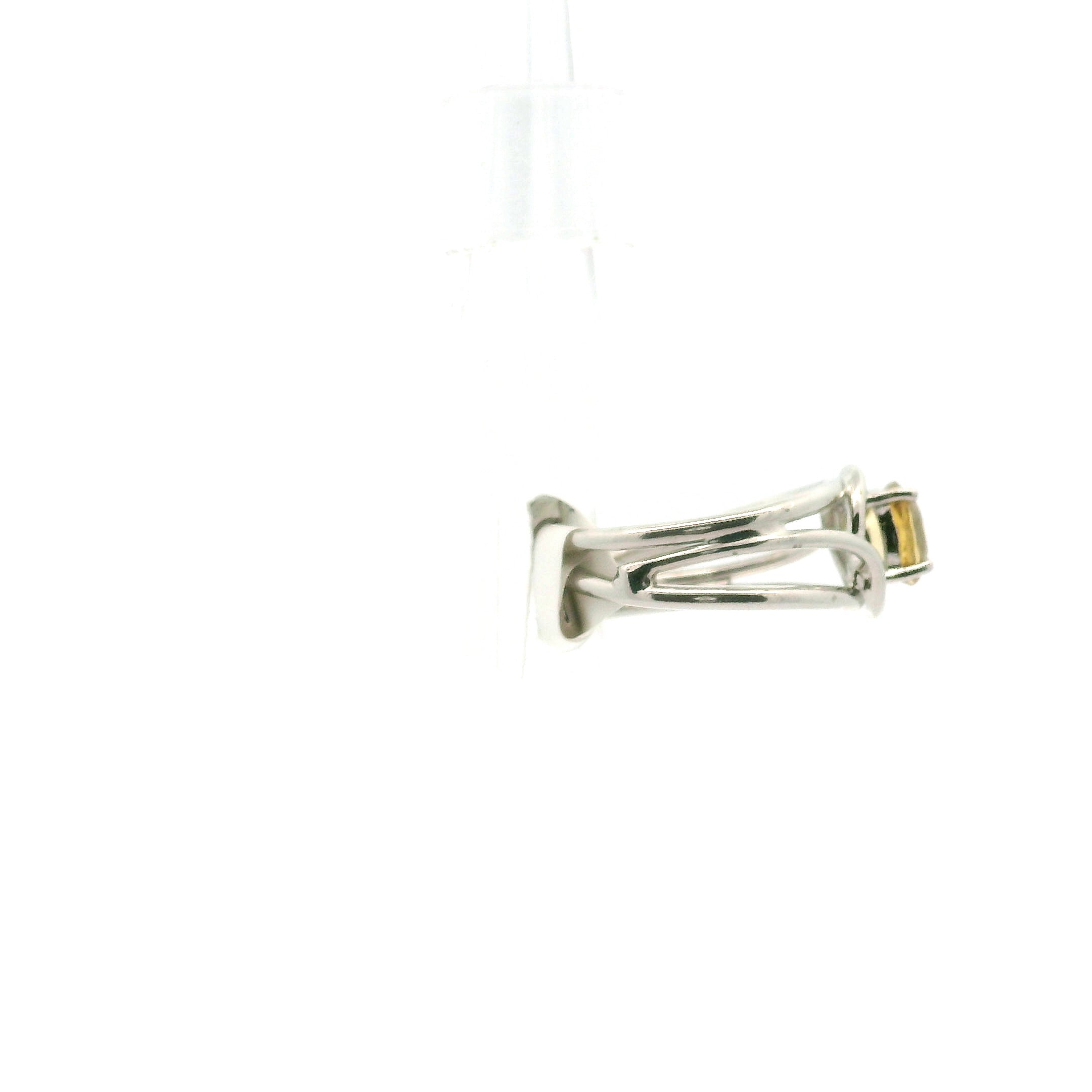 Solar Zircon Cuff Ring .925 Silver for Vitality and Expansion