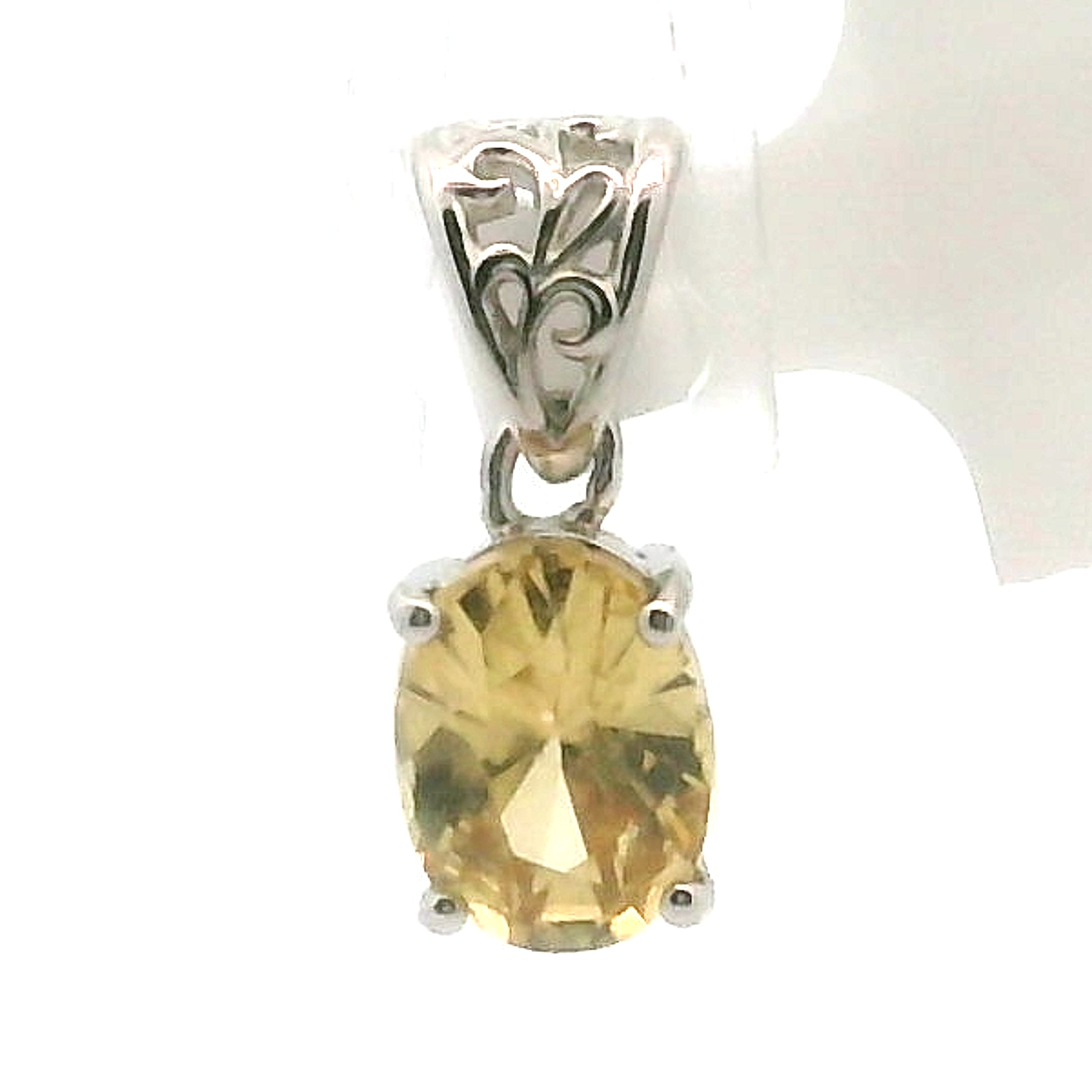 Solar Zircon Pendant .925 Silver for Vitality and Expansion