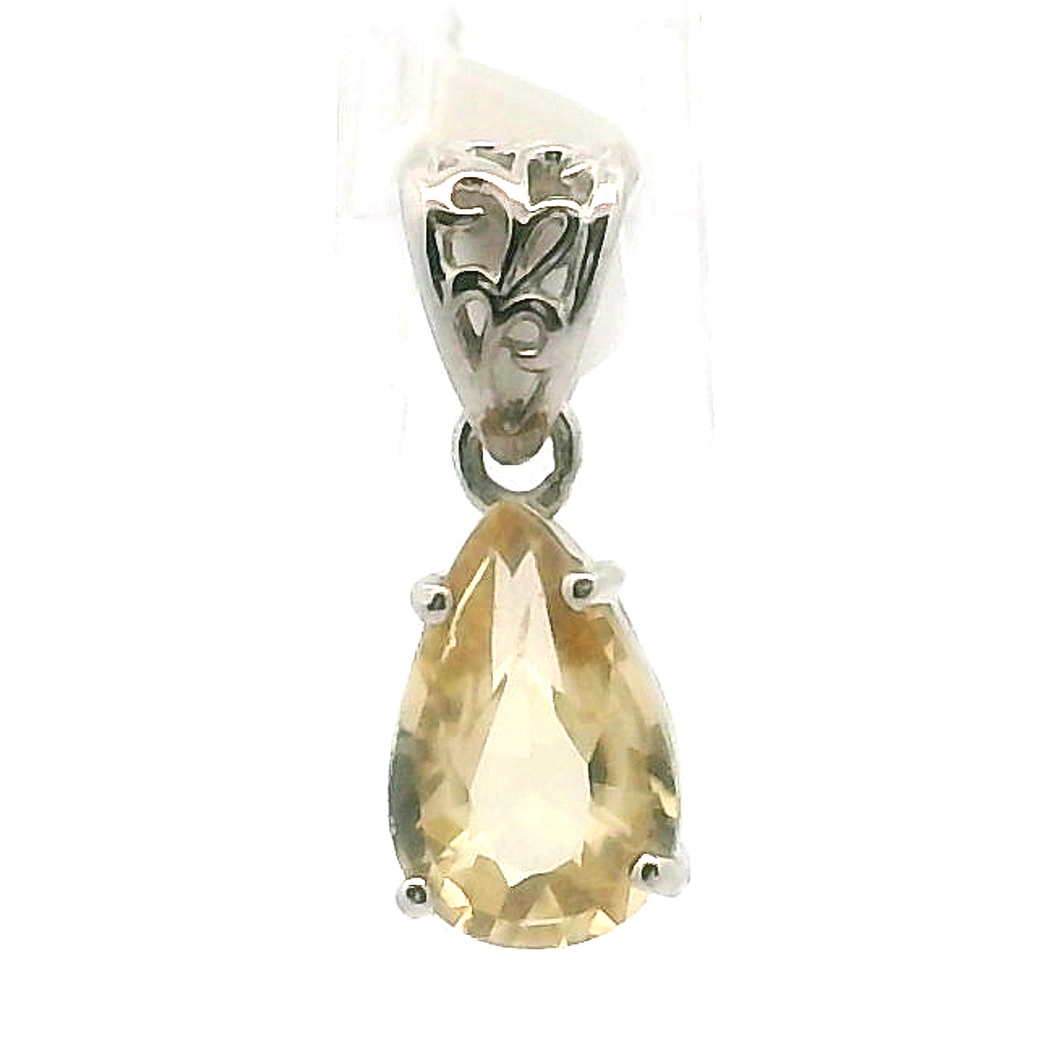 Solar Zircon Pendant .925 Silver for Vitality and Expansion