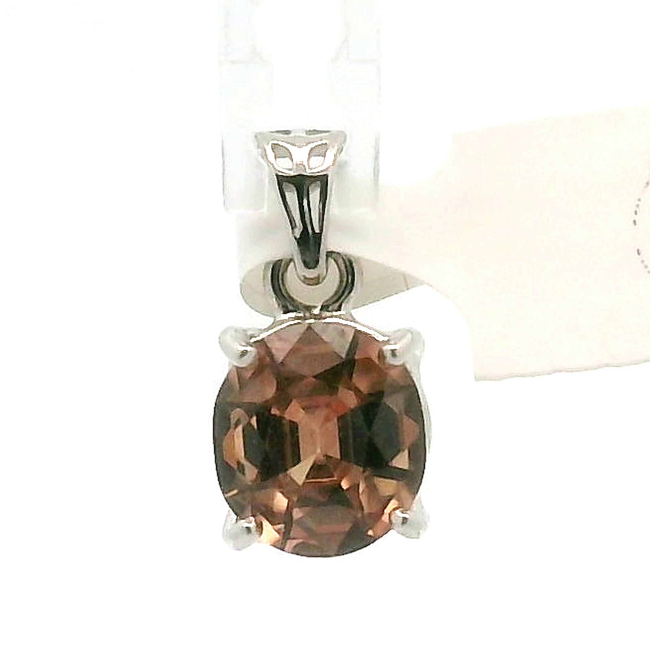 Pink Zircon Pendant .925 Silver for Love and Compassion