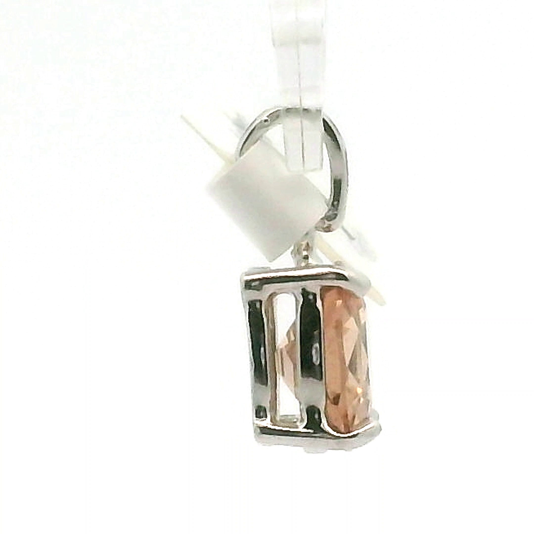 Pink Zircon Pendant .925 Silver for Love and Compassion