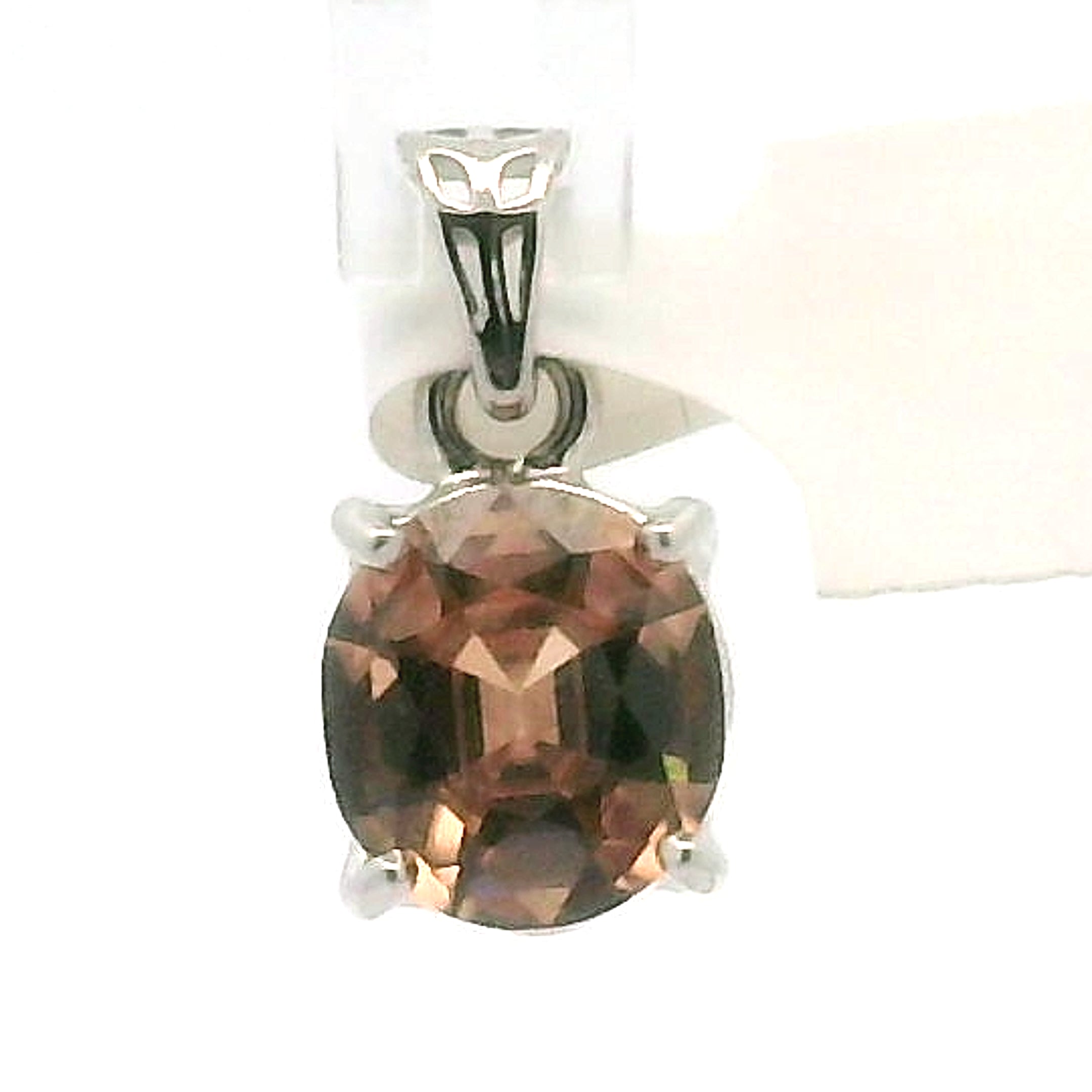 Pink Zircon Pendant .925 Silver for Love and Compassion