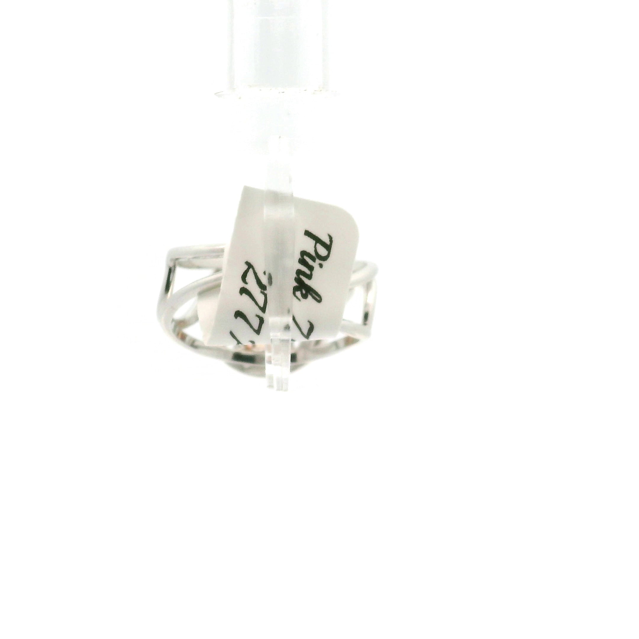 Pink Zircon Cuff Ring .925 Silver for Love and Compassion