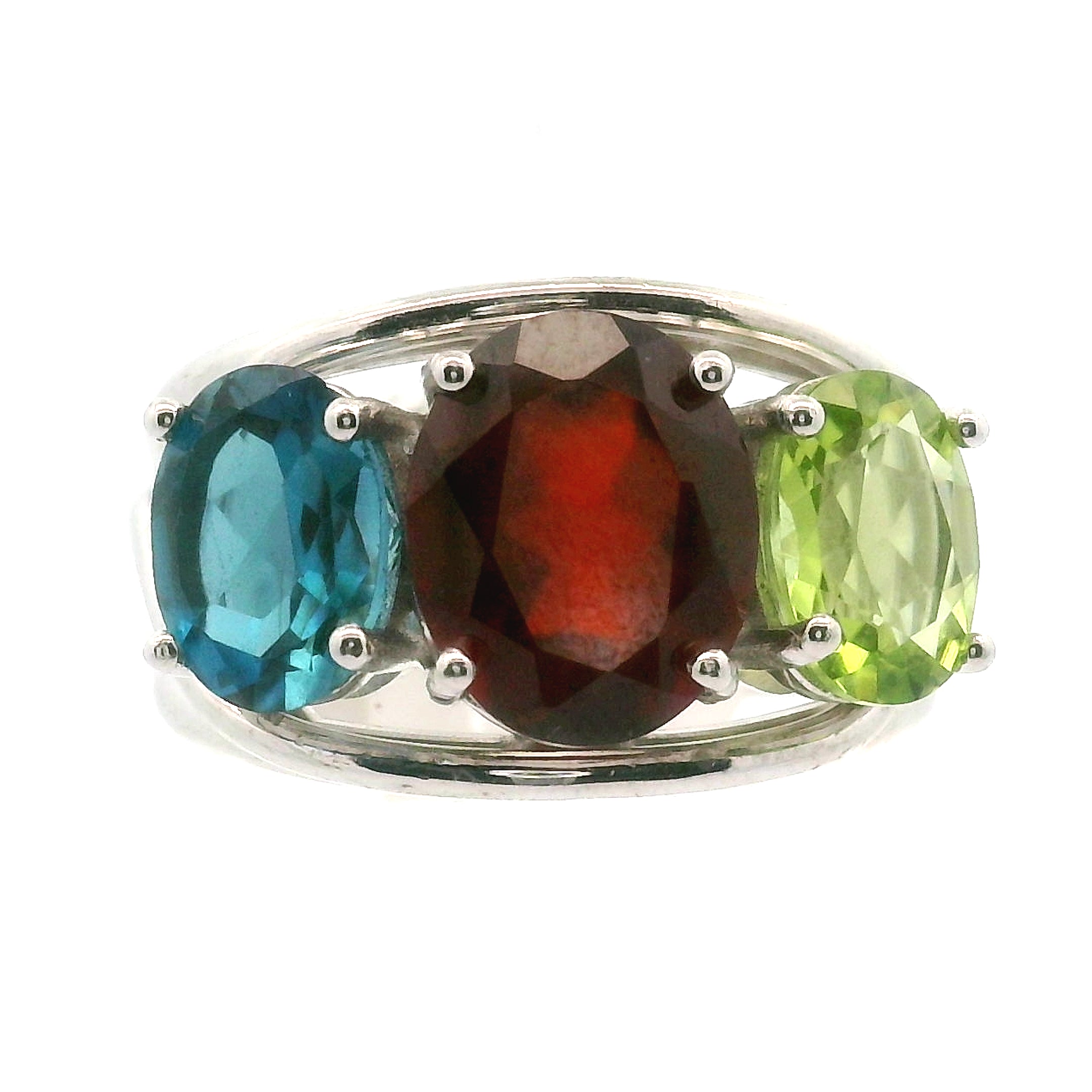 Triple Stone Crown Ring .925 Silver for Embracing your Power