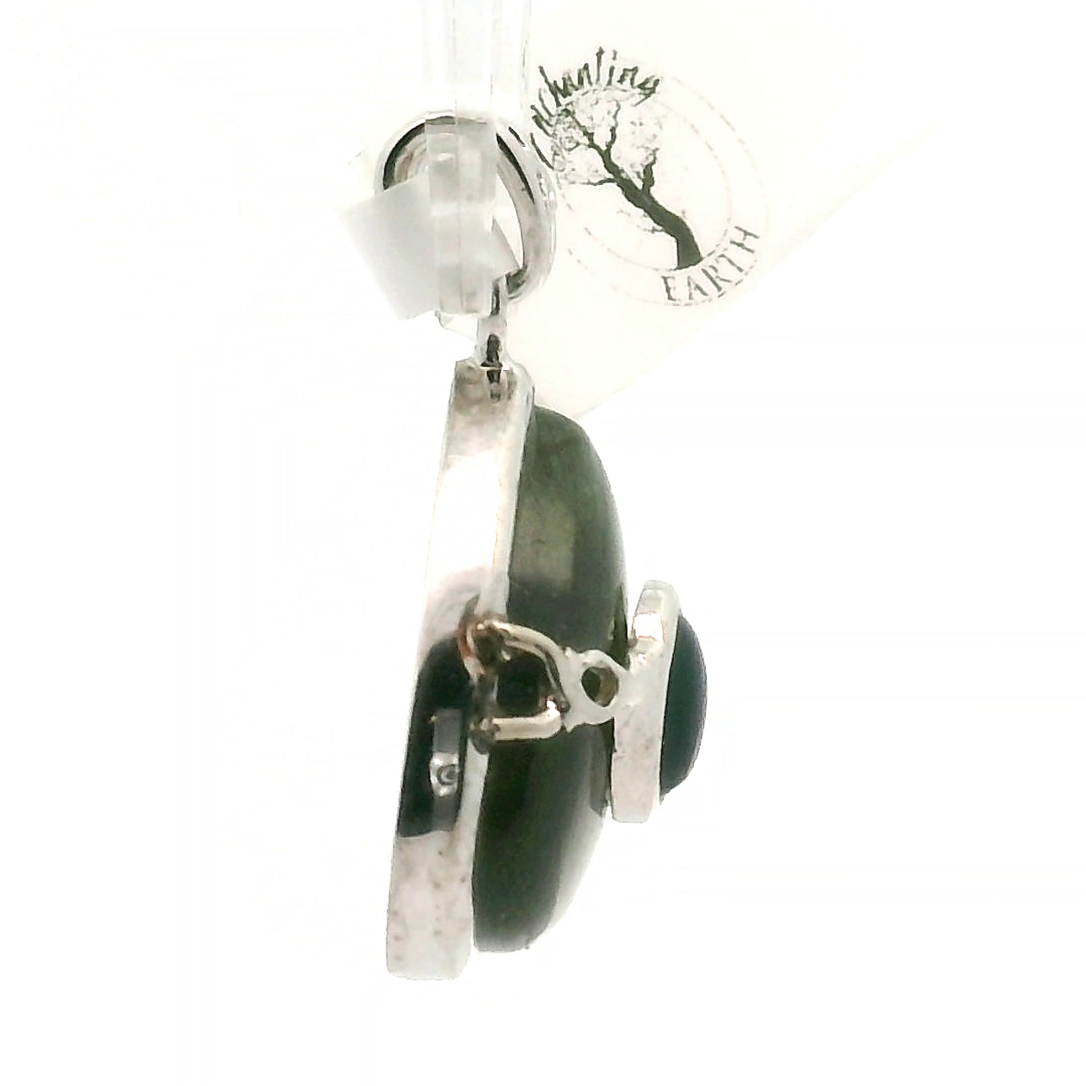 Labradorite with Black Opal Pendant .925 Silver for Meditation and Spiritual Insight